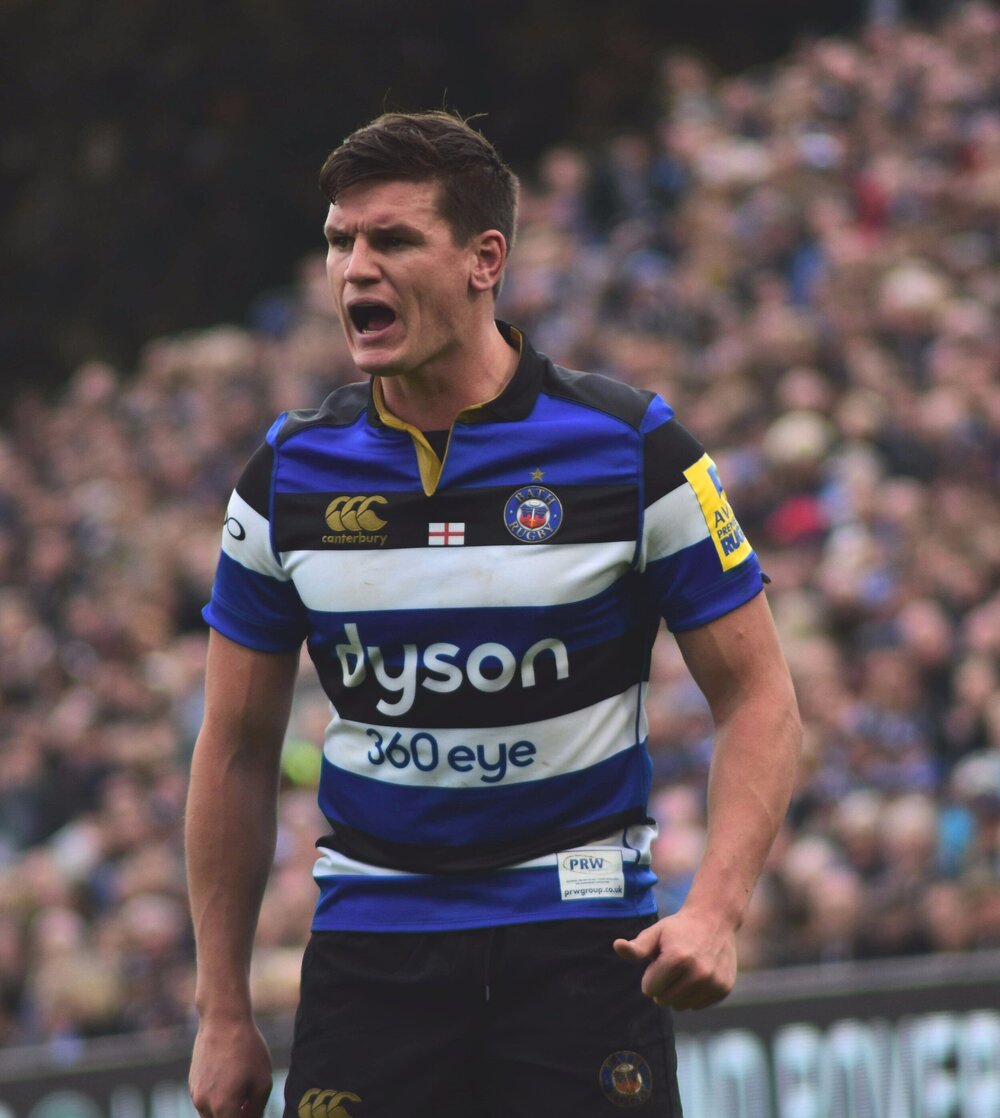 Freddie in action for Bath Rugby at the Recreation Ground in 2017. Photo: WireStock/Alamy Stock Photo