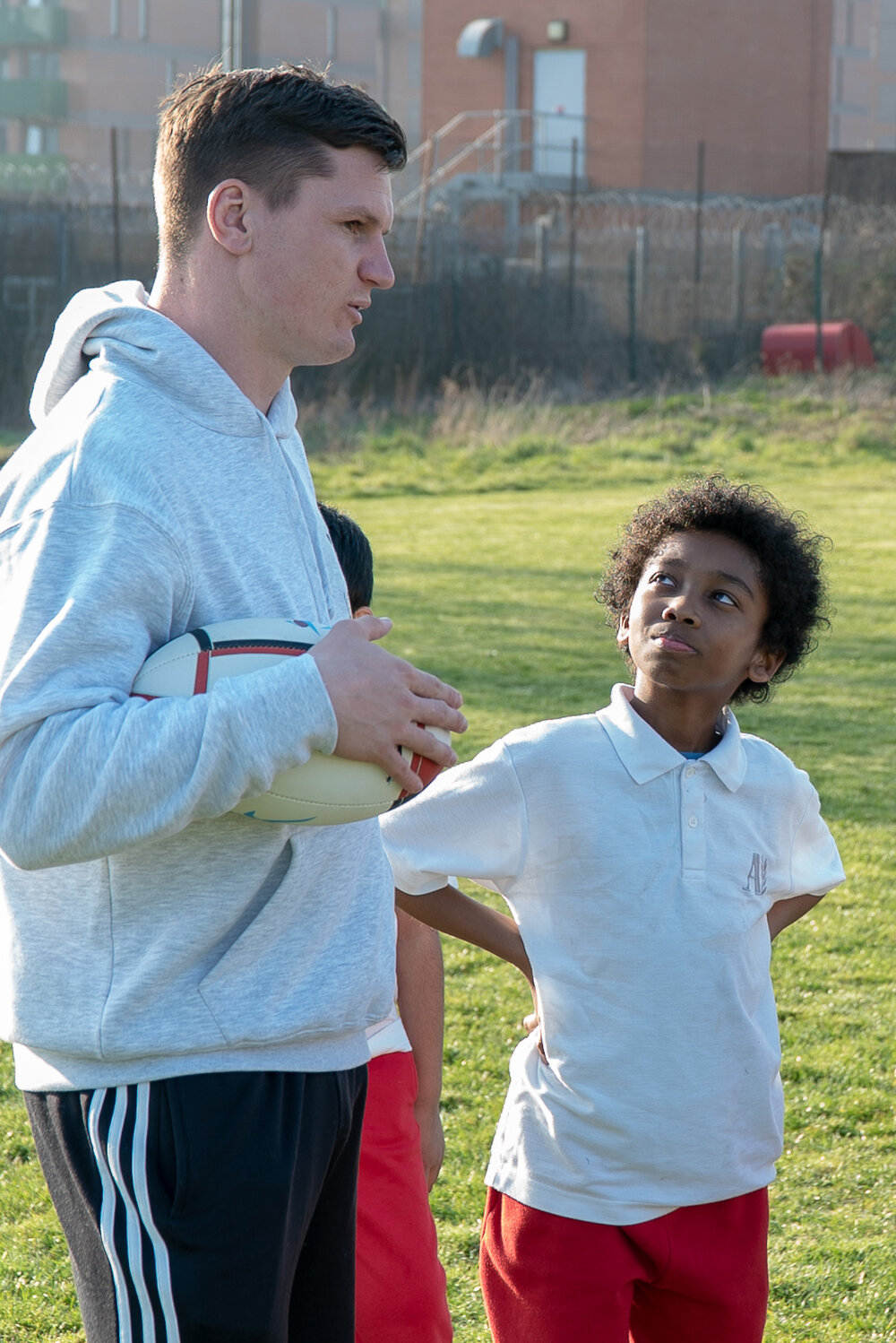 Freddie mentors a youngster in London, 2020, for non-profit foundation DFY. Photo: International Sports Consulting