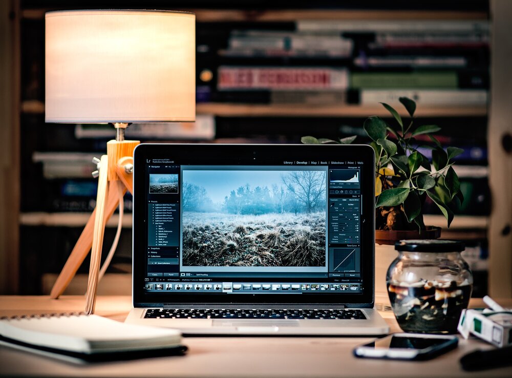 Stock photo of desk. Photo by Radek Grzybowski on Unsplash.jpg
