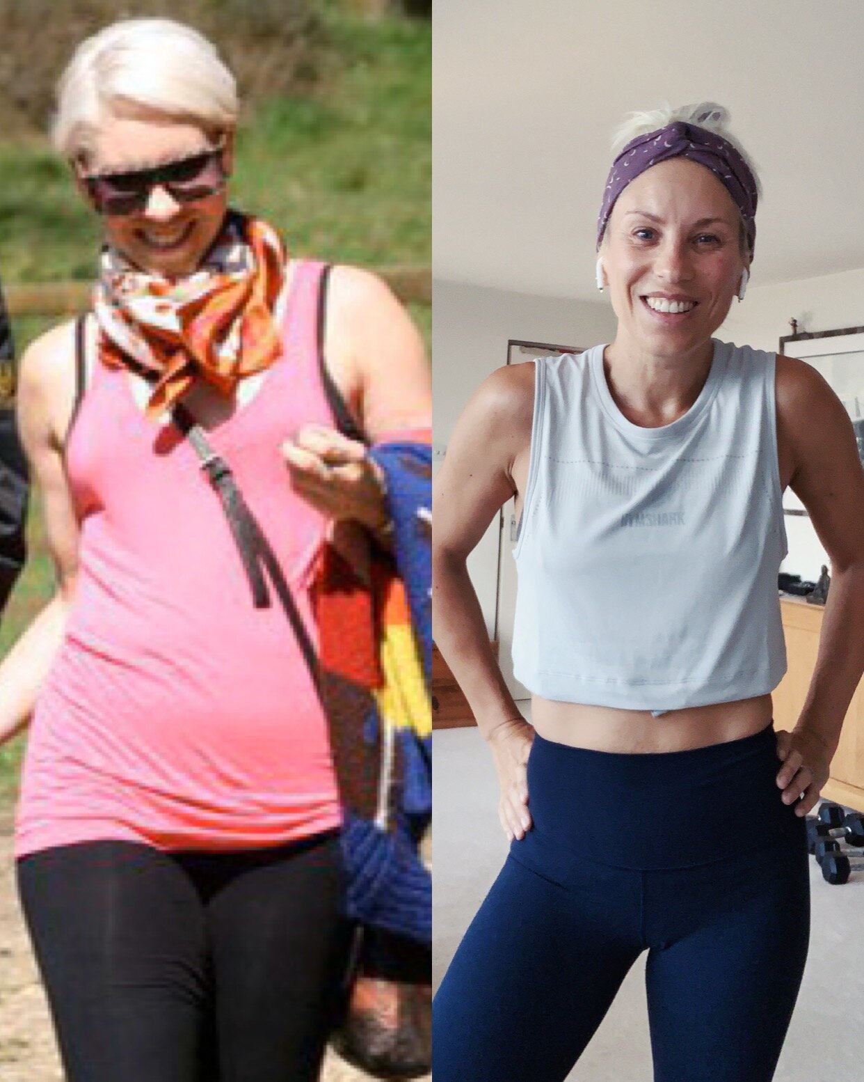 Emma before and after her fitness journey. Photo: Emma Karney