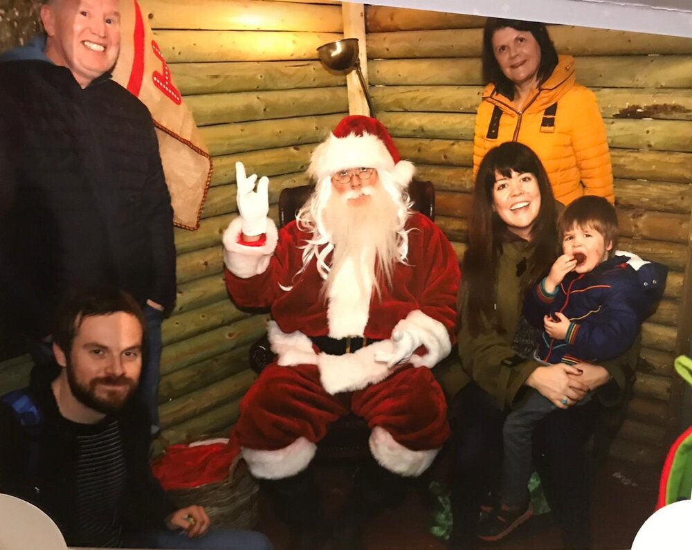 Dan and Lynsey took their son Sidney to Santa’s Grotto. Photo: Dan Hughes