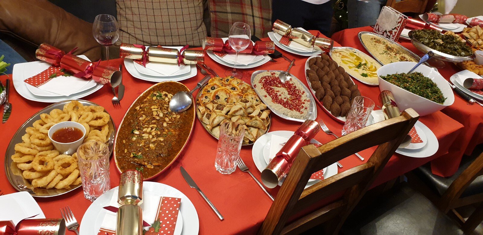 The amazing Lebanese Christmas banquet Nicol's mum and relatives cook. Photo: Nicol Lamaa
