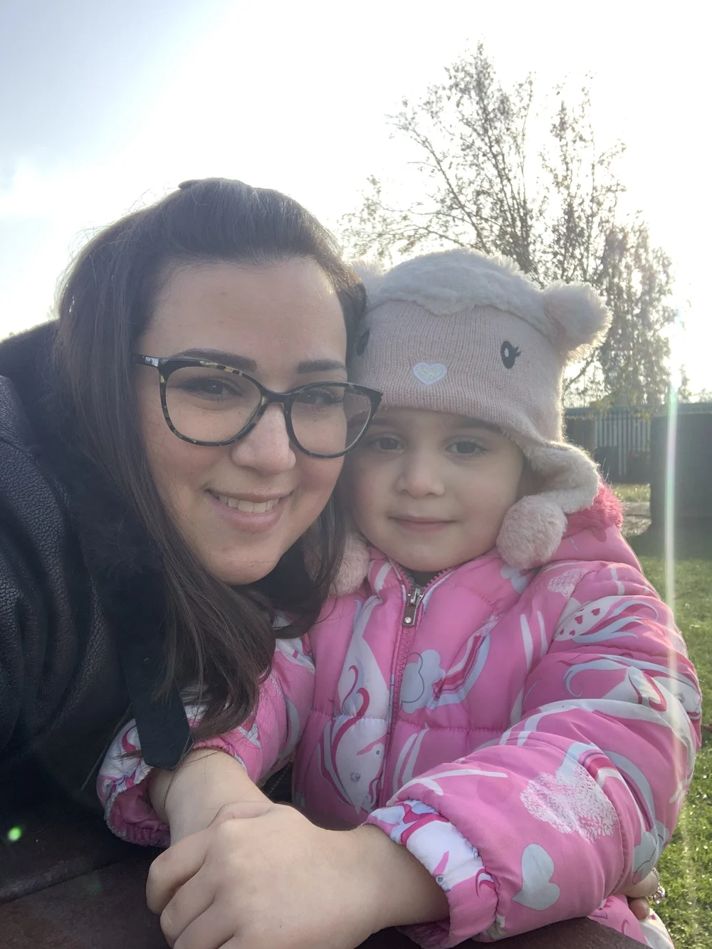 Punteha and Millie in the park on a crisp winter's morning in 2020. Photo: Punteha van Terheyden