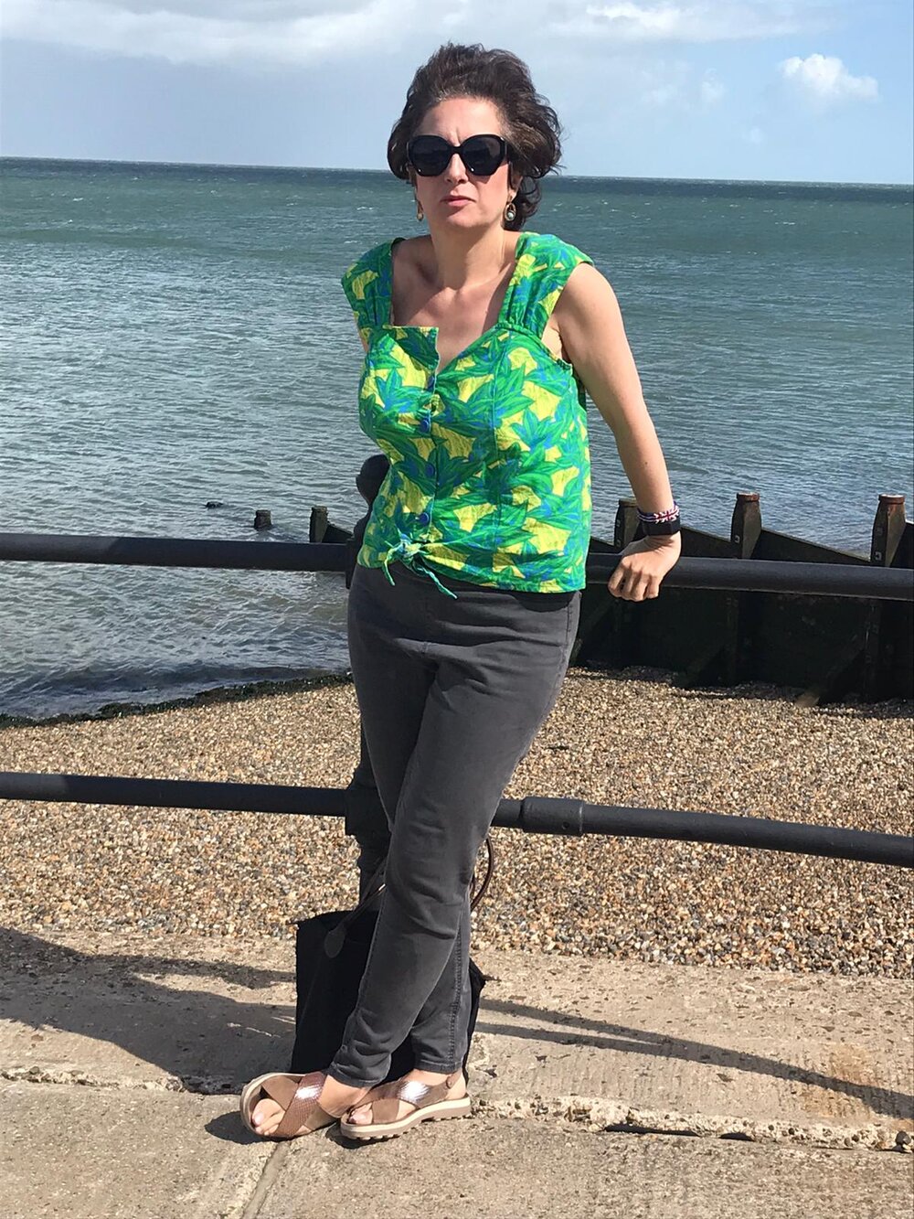 Vicki enjoying some down time on a day trip to Whitstable in 2020. Photo: Lacuna Voices
