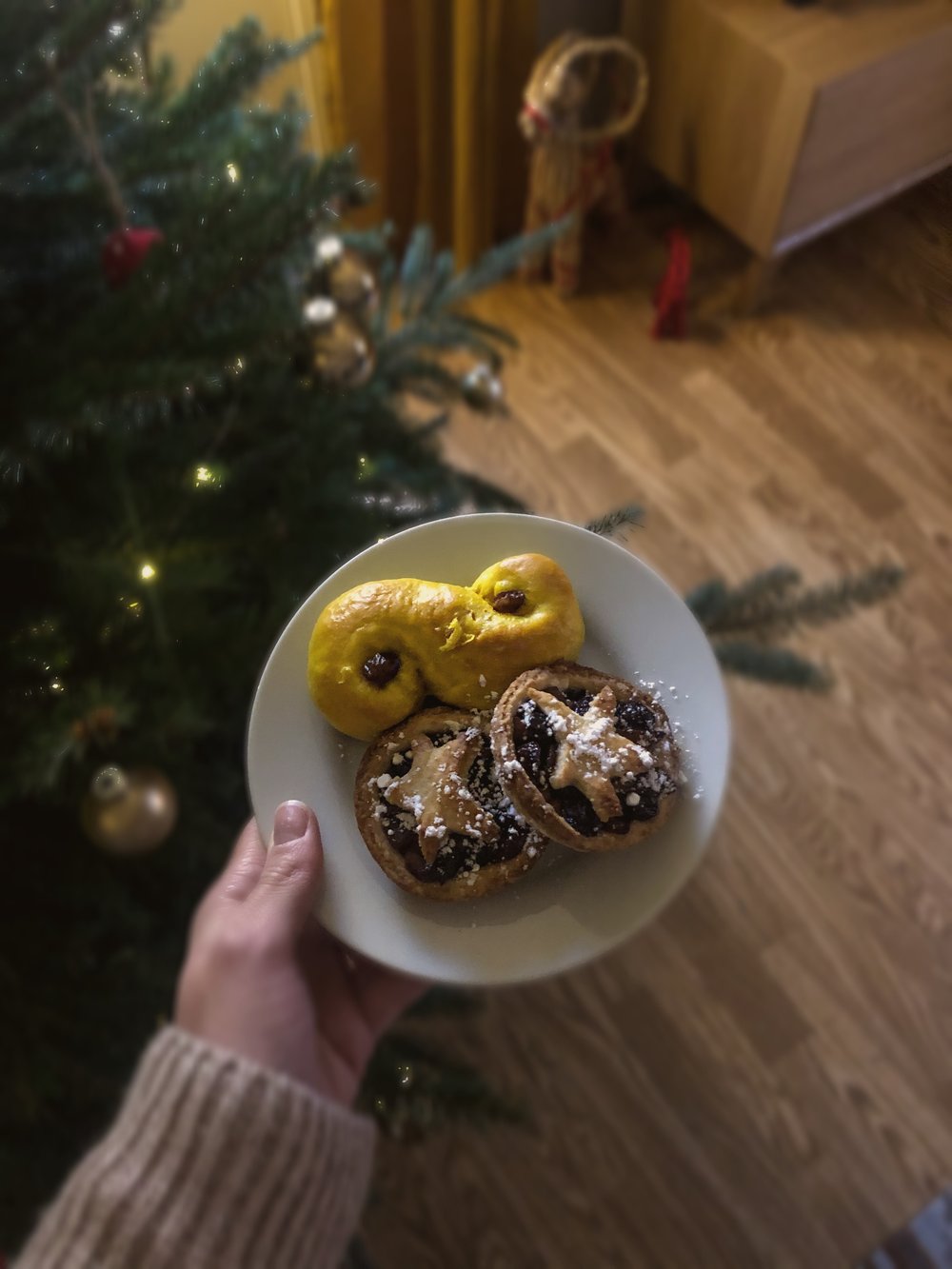A festive culture mix of Swedish lussekatter and British mince pies.JPG