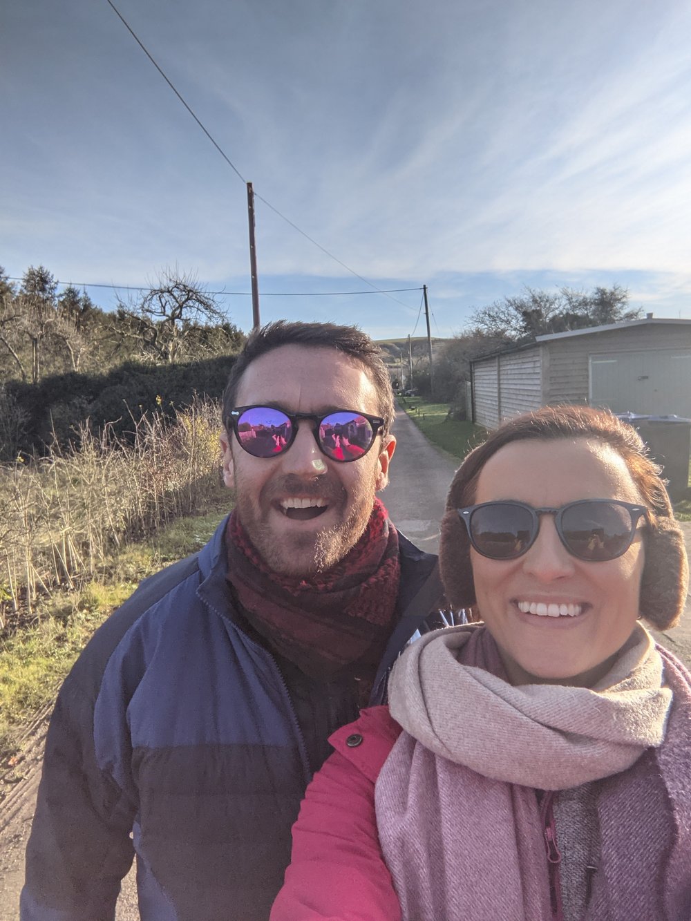 Kim and husband Gareth on a Christmas day walk in 2020. Photo Kim Willis.JPG