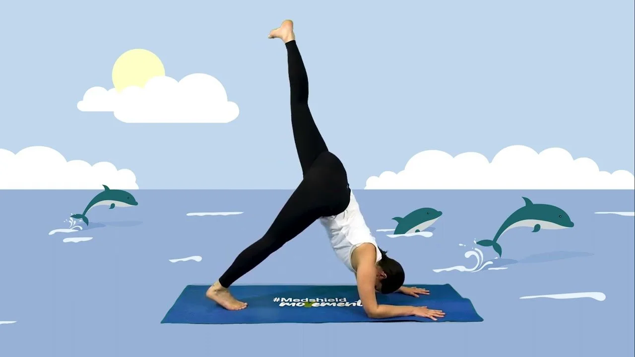 8 minute Magic Carpet Ride Yoga Class with Medshield 