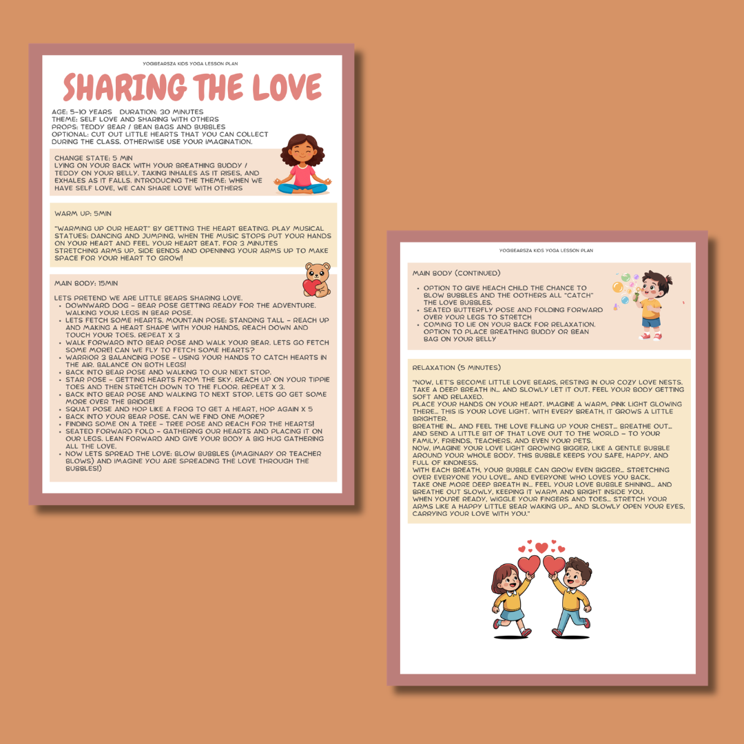 Sharing the Love - Valentine's Day Kids Yoga Lesson Plan