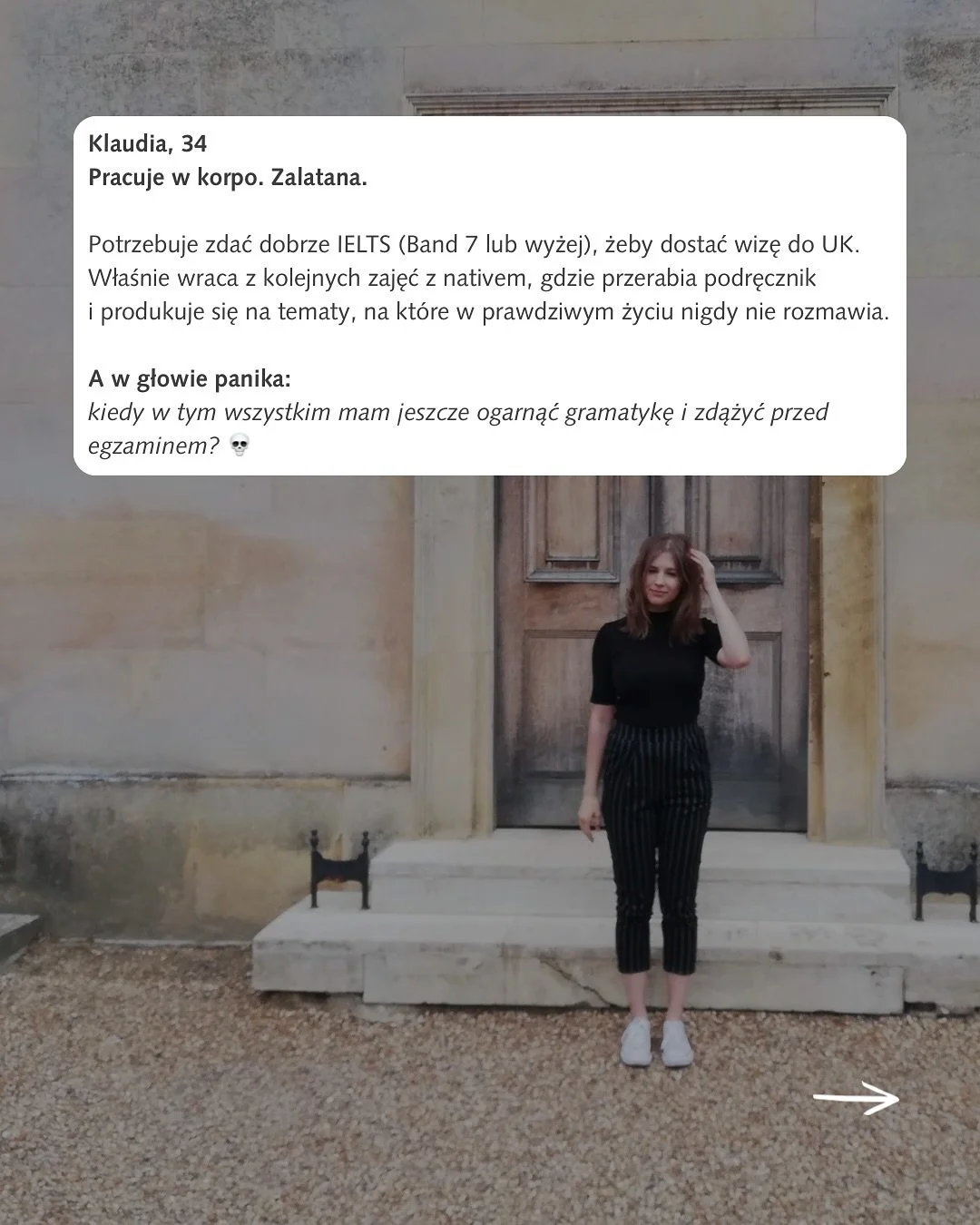 Jak nauczyć się gramatyki tak, żeby zaczęła działać w życiu - bez godzin wkuwania, bez „kolejnych unitów” i bez poczucia, że ciągle marnujesz czas.
👉 Dla kogo?
Dla zabieganych profesjonalistów, dla osób przygotowują