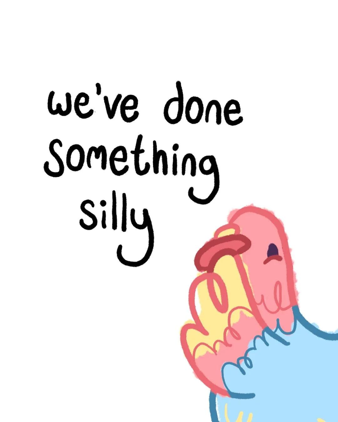 Btw it&rsquo;s supposed to be a pigeon not a chicken 🐦 

bottom text.

Happy Easter!! ❤️