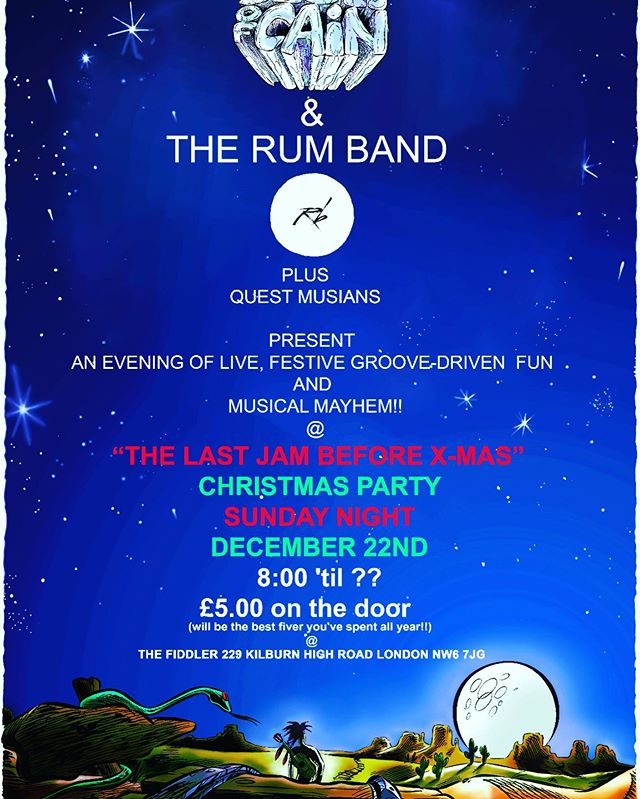 Music mayhem 💙
#rum_band #rum_bandrevellers 
#bluesofcain #thefiddler #festive #musicmayhem #londonlivemusic #guestsandquests #newness