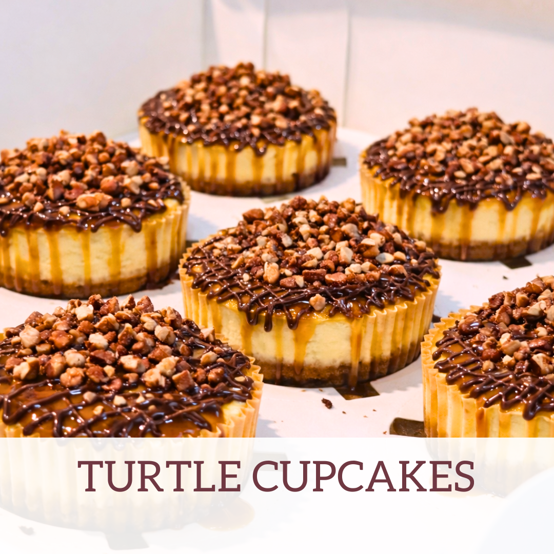 Turtle Cheesecake Cupcakes