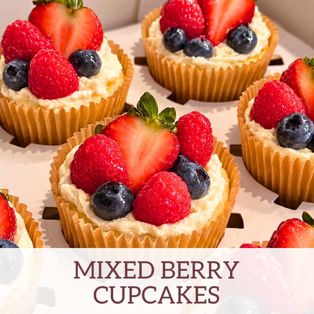 Mixed Berry Cheesecake Cupcakes