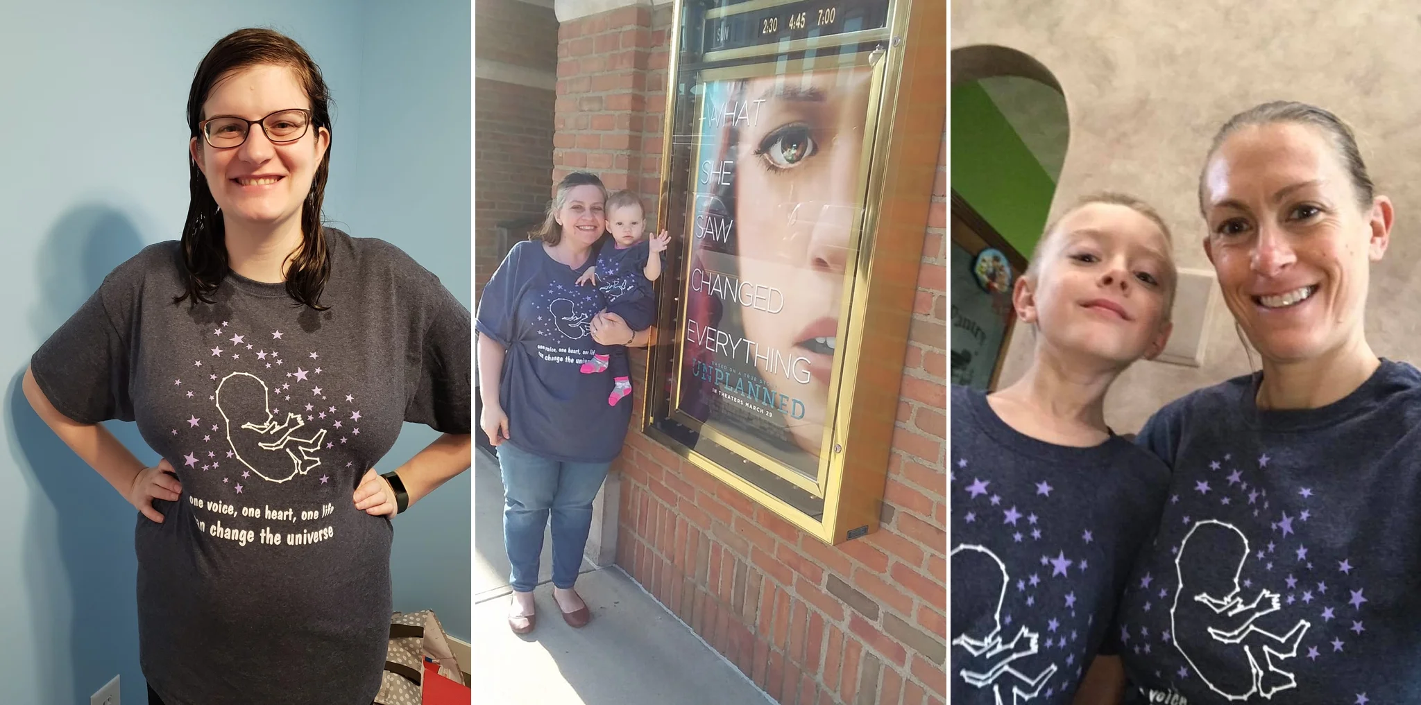 Some supporters showing off our latest t-shirt!