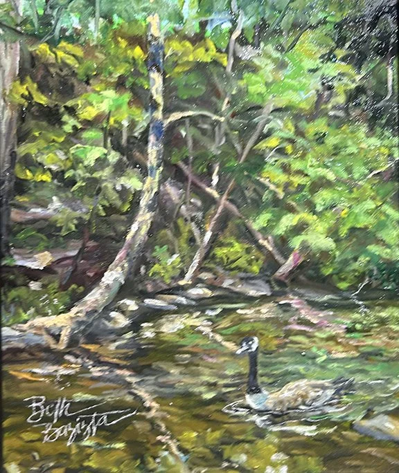 Yellow Creek in Struthers Ohio painting by Beth Basista