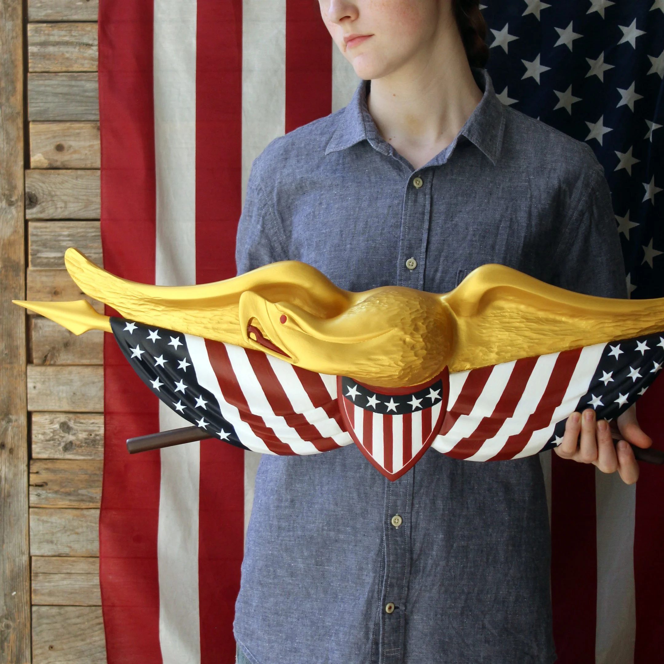 Hand-Carved Eagles