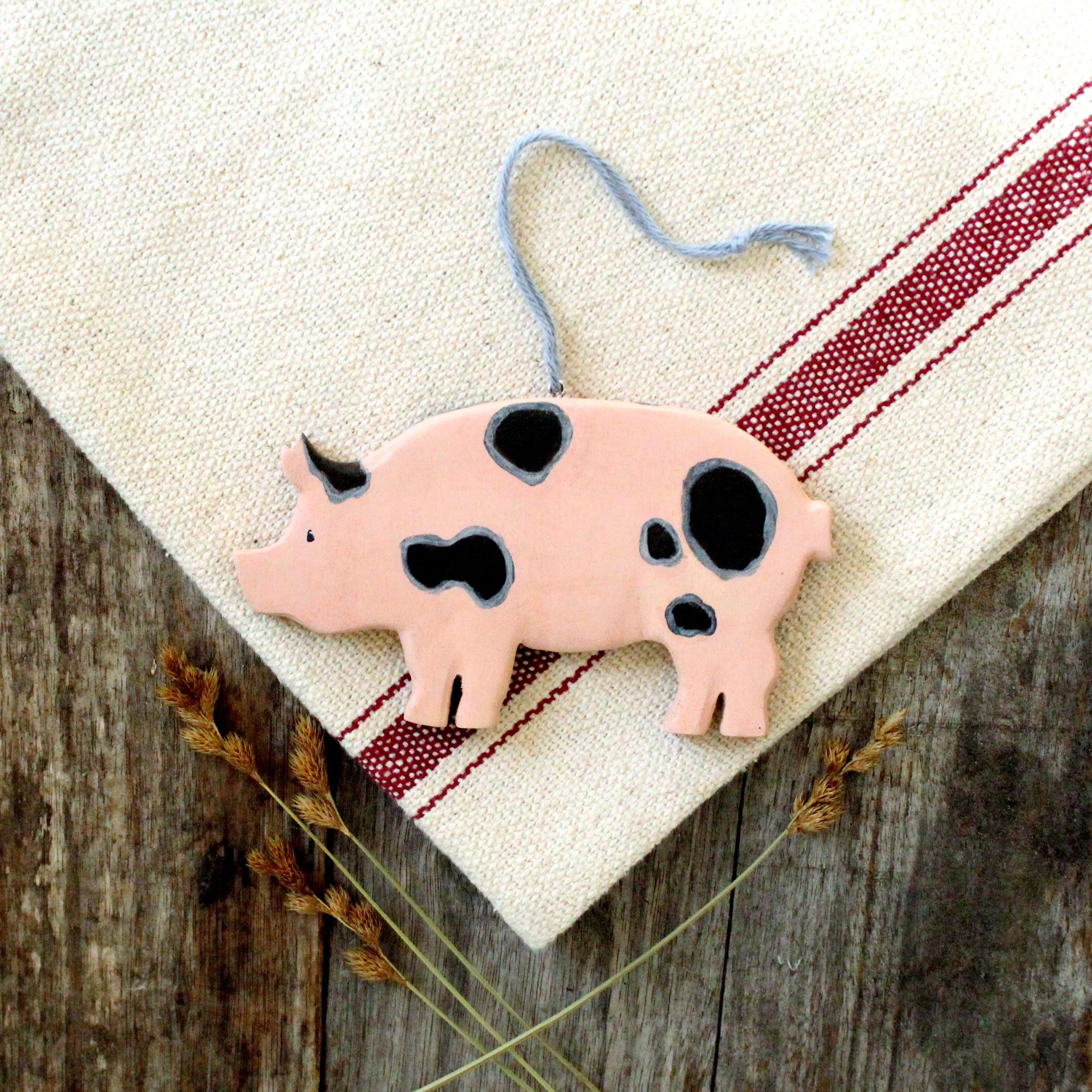 Spotted Pig Ornament #1