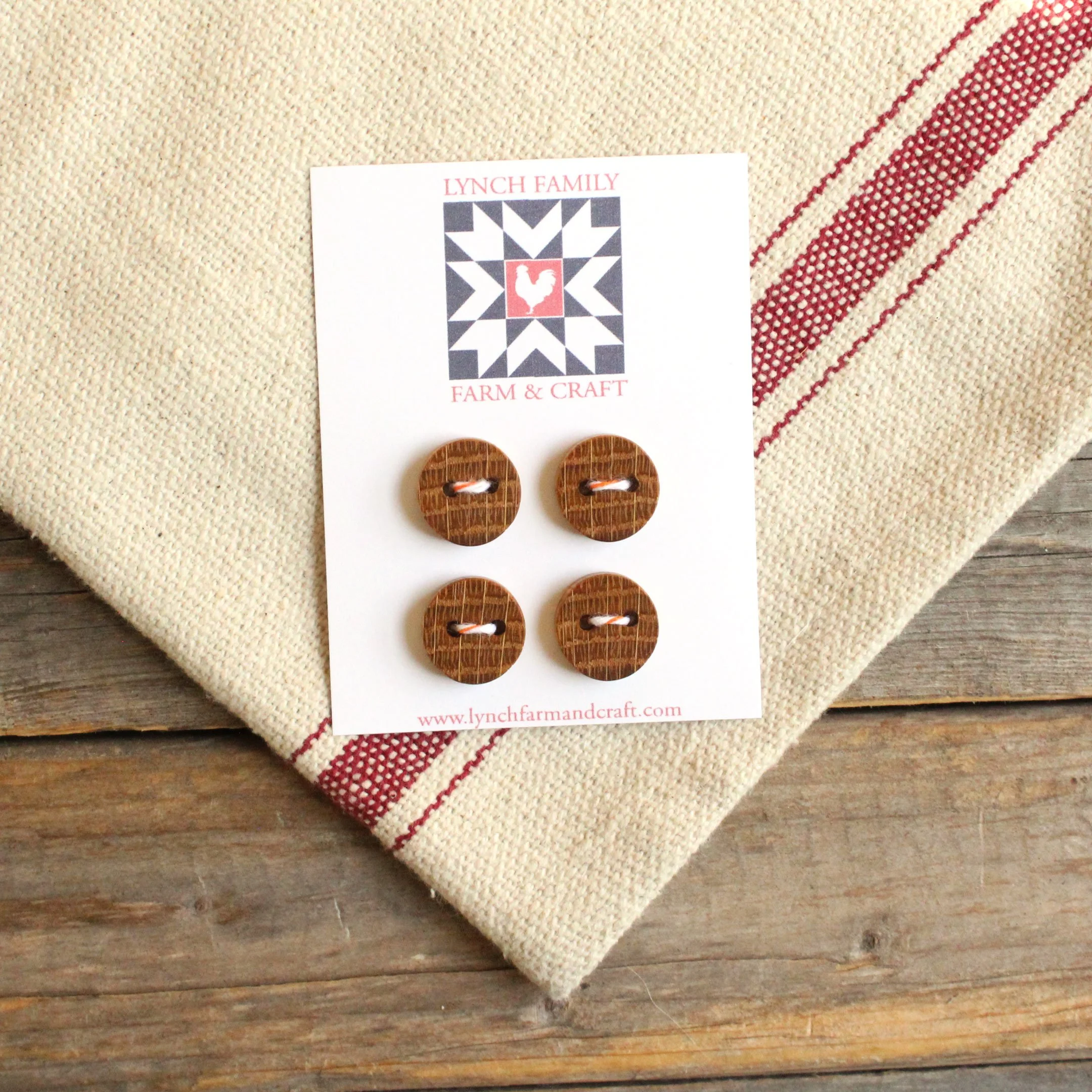 Oak Buttons - 5/8"
