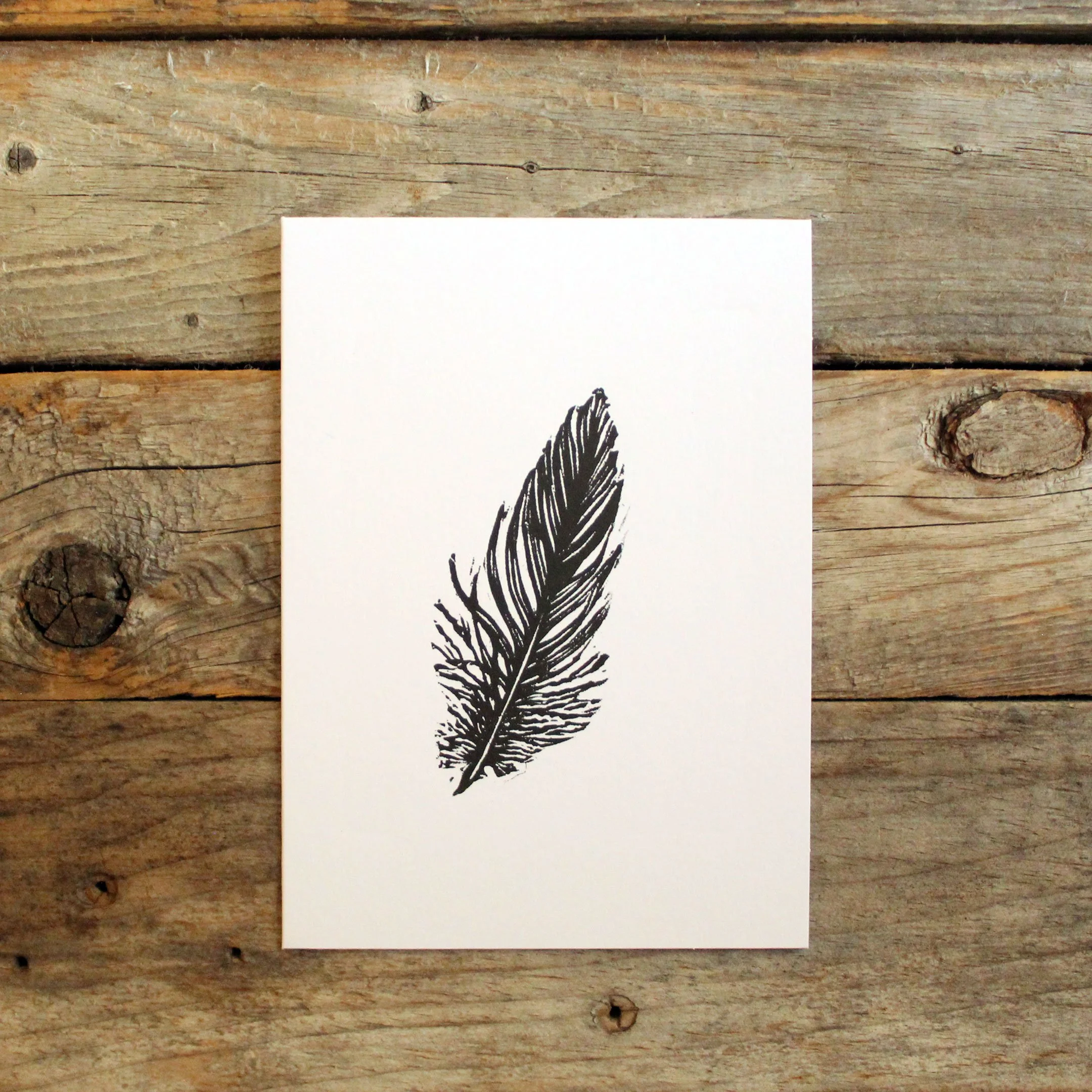 Feather Notecard / White