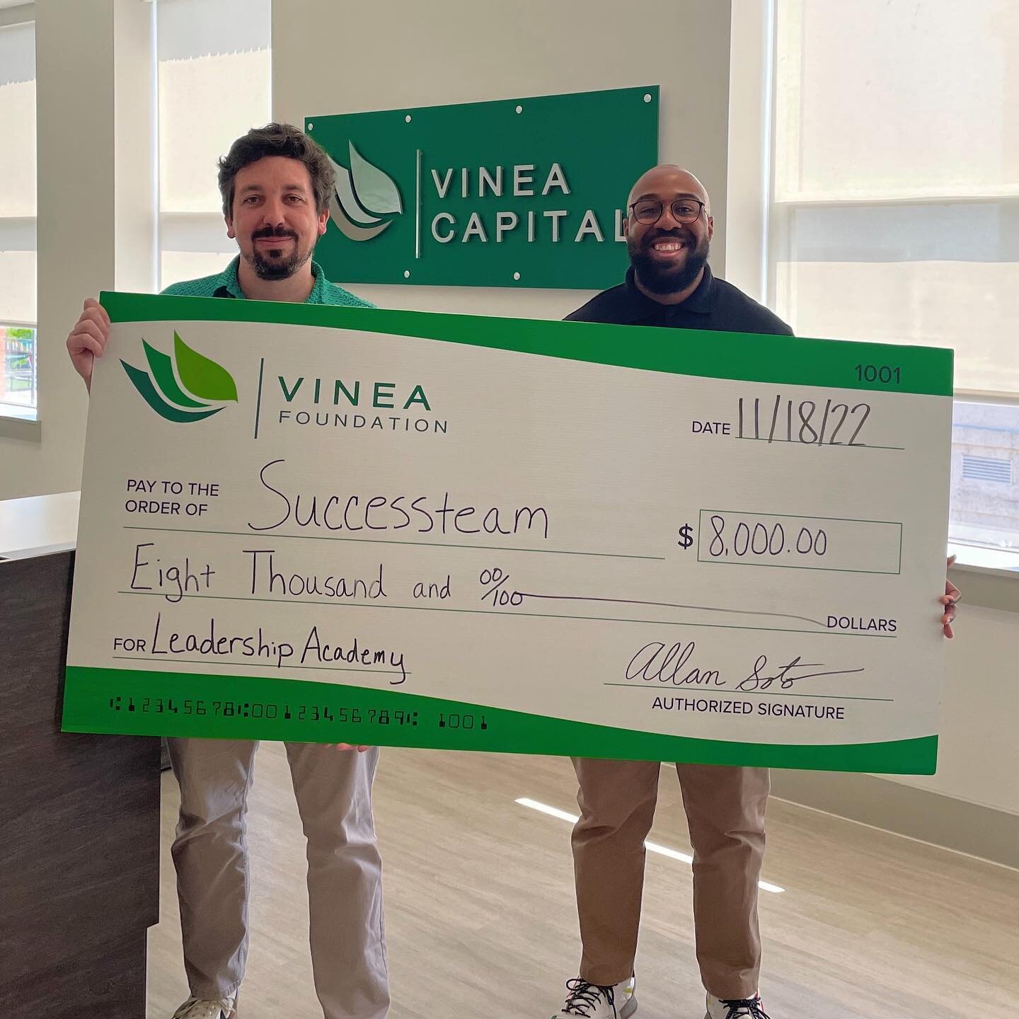 We were so excited to have Timothy Behling with Successteam come by our office last week! 🎉

Successteam was awarded a grant in the fall grant-window last year! Successteam offers non-traditional educational programs and events with the purpose of e