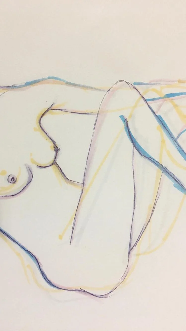  Live figure drawing in Portland, Prisma and Copic markers 