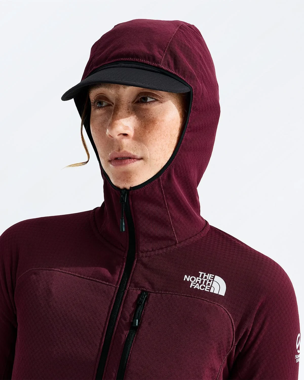 F27 Women’s Summit Series FUTUREFLEECE™ Full-Zip Hoodie, Burgundy Crush