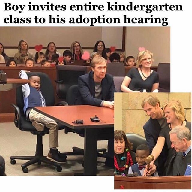 Michael Clark Jr. invited his entire class to attend his adoption hearing yesterday. His classmates waved paper hearts to show how happy they were for their friend. Upwards of 5,000 children in Michigan are in need of foster care. That day 37 childre