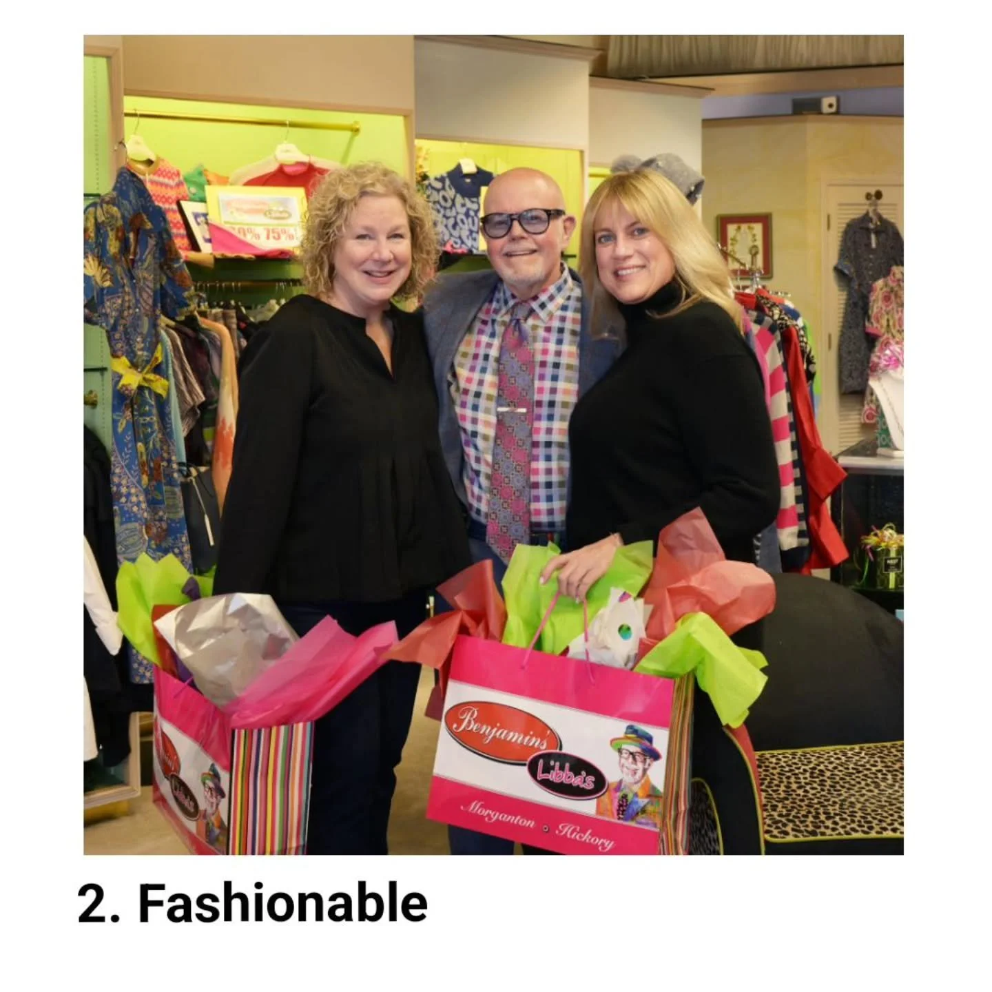 15 YEARS. 2 WOMEN. 𝐴𝑛𝑑 𝑎 𝑊ℎ𝑜𝑙𝑒 𝐿𝑜𝑡𝑡𝑎 F-WORDS.

A little about who we are, what we do, and life. Follow Along and Find Out 😁

2. Fashionable: We've been told we dress like Moms. Ben says we need more color. He never met a color he didn't