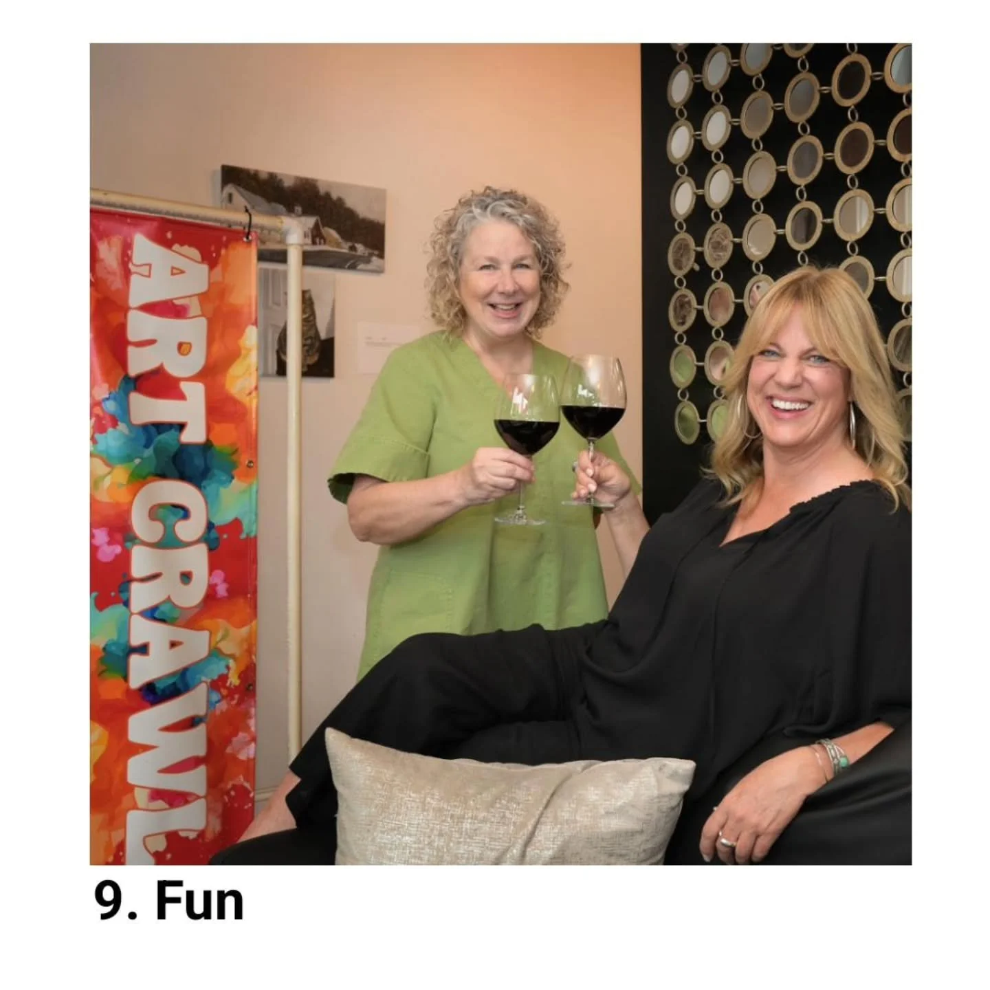 15 YEARS. 2 WOMEN. 𝐴𝑛𝑑 𝑎 𝑊ℎ𝑜𝑙𝑒 𝐿𝑜𝑡𝑡𝑎 F-WORDS.

A little about who we are, what we do, and life. Follow Along and Find Out 😁

9. Fun: One evening every summer, we open our doors for the @downtown_motown Third Thursday Art Crawl. Think gr