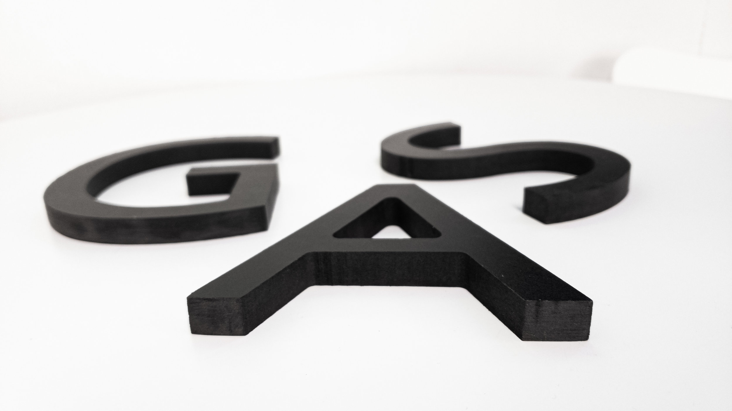 1/2" Thick Flat Cut PVC Letters