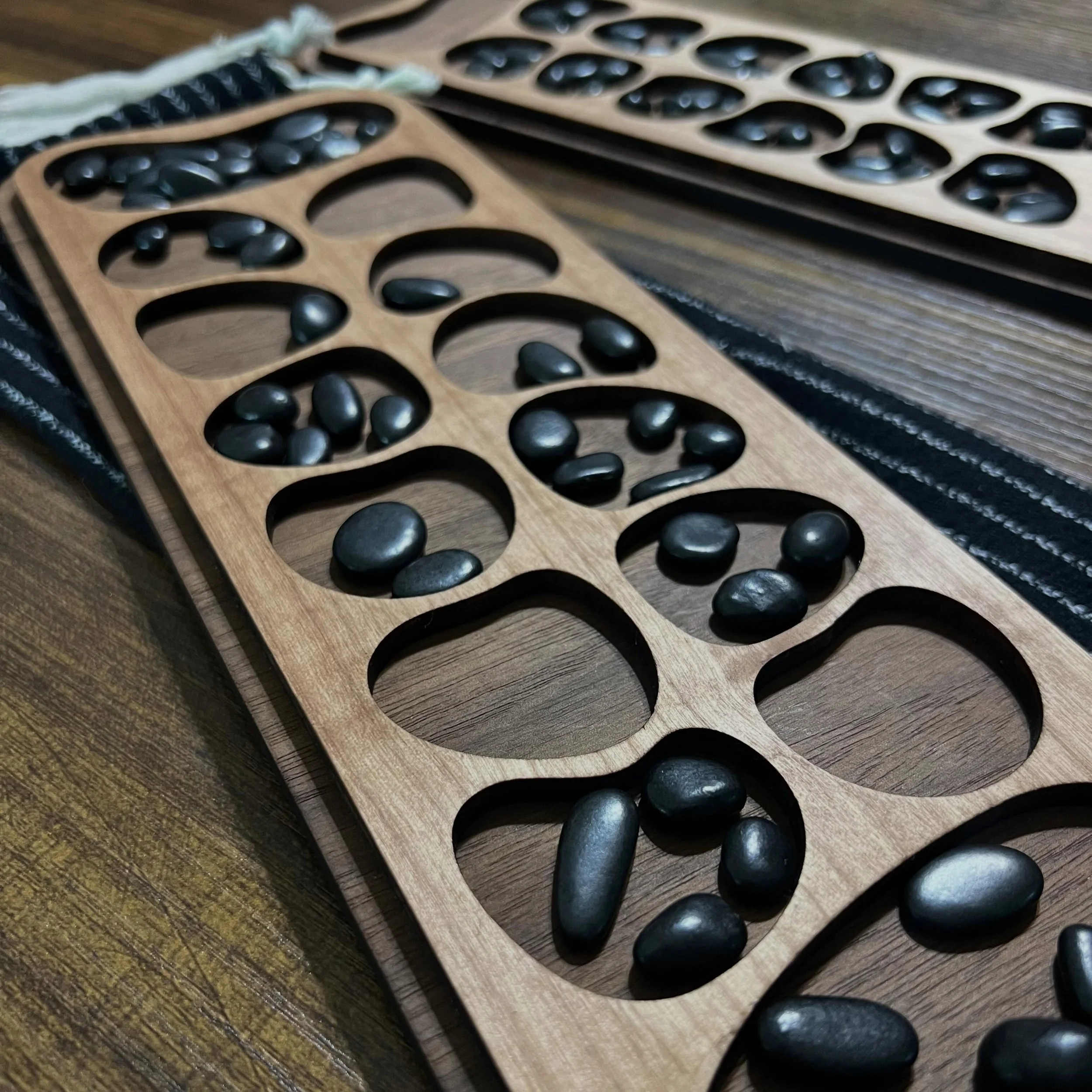 I like rocks&hellip; you like rocks&hellip; introducing my mancala board inspired by rocks. And after years and years of &ldquo;someday,&rdquo; finally something for the non-cribbage players. 

I&rsquo;m really excited with how these turned out. Insp
