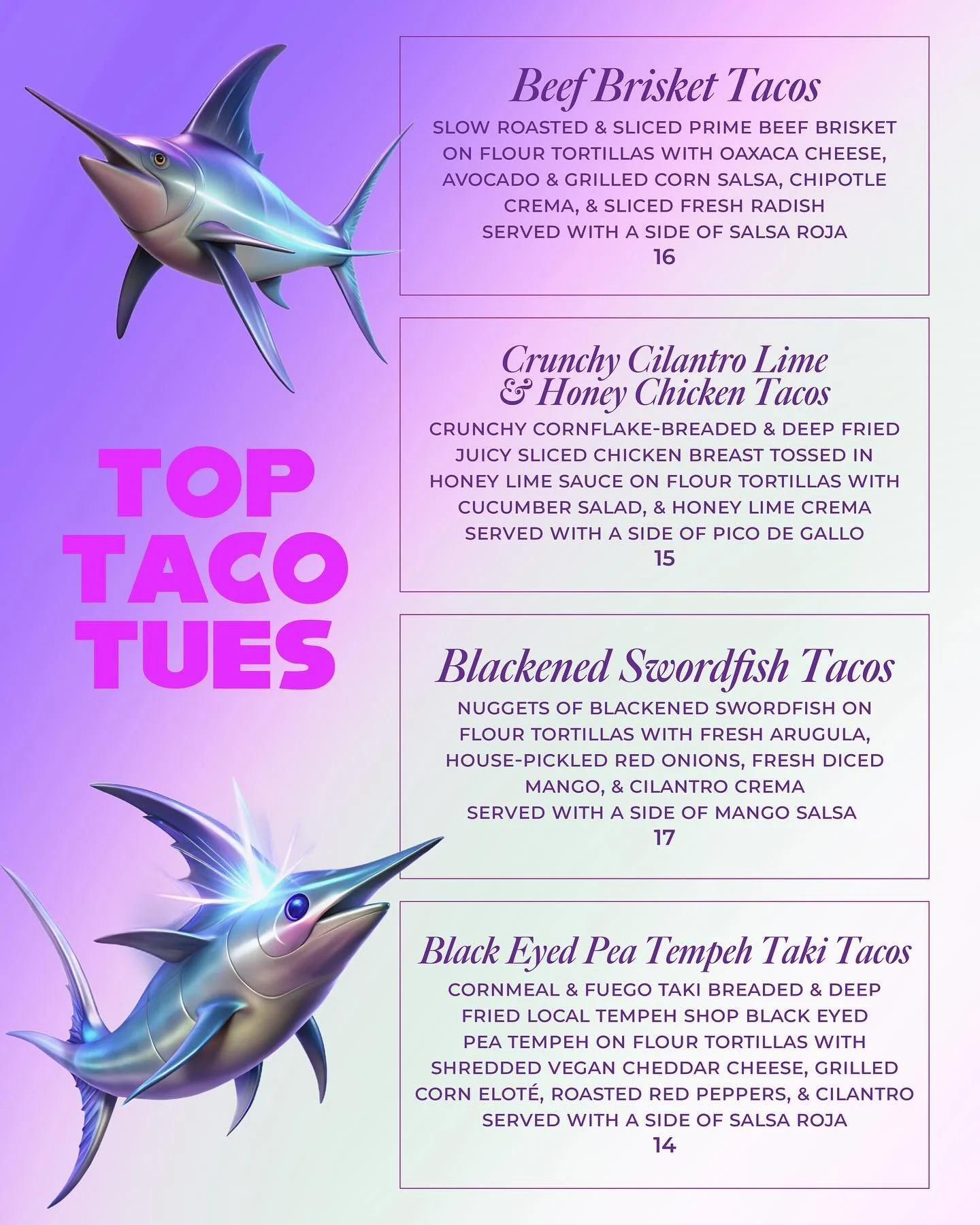 There’s no good songs about swordfish do not @ me