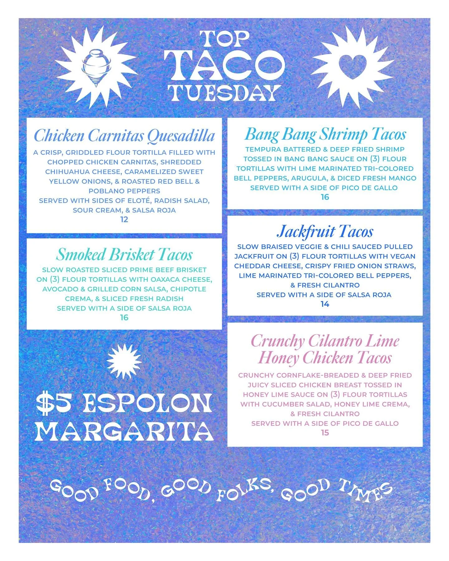 🎶🌮Only wanna eat tacos with youuuu…let’s be real funky hooties, Cracked Rear View is one of the greatest albums of all time. Kinda like how tacos are one of the greatest foods of all time. Haha huh, really makes you think…