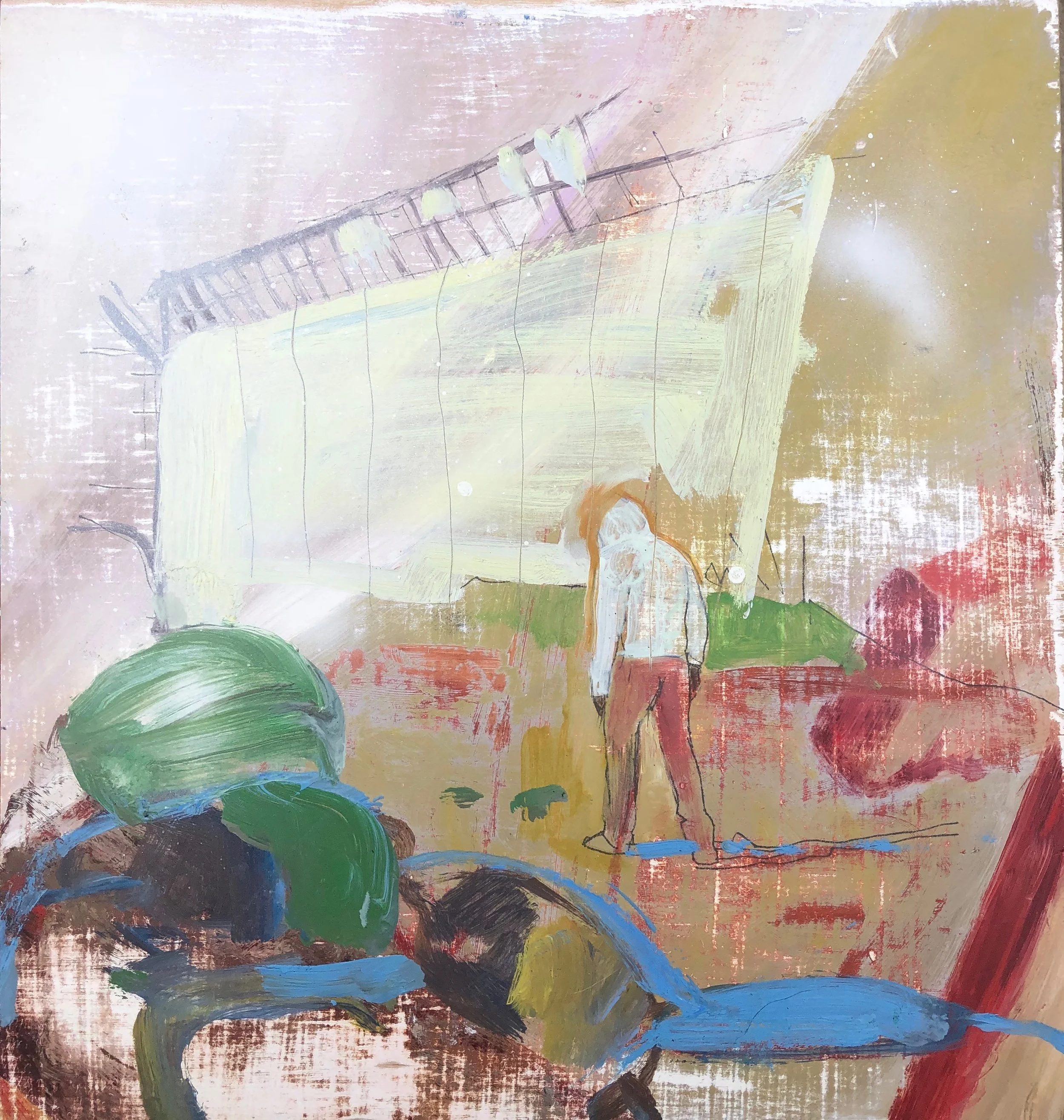 Figure, 2018, oil on panel