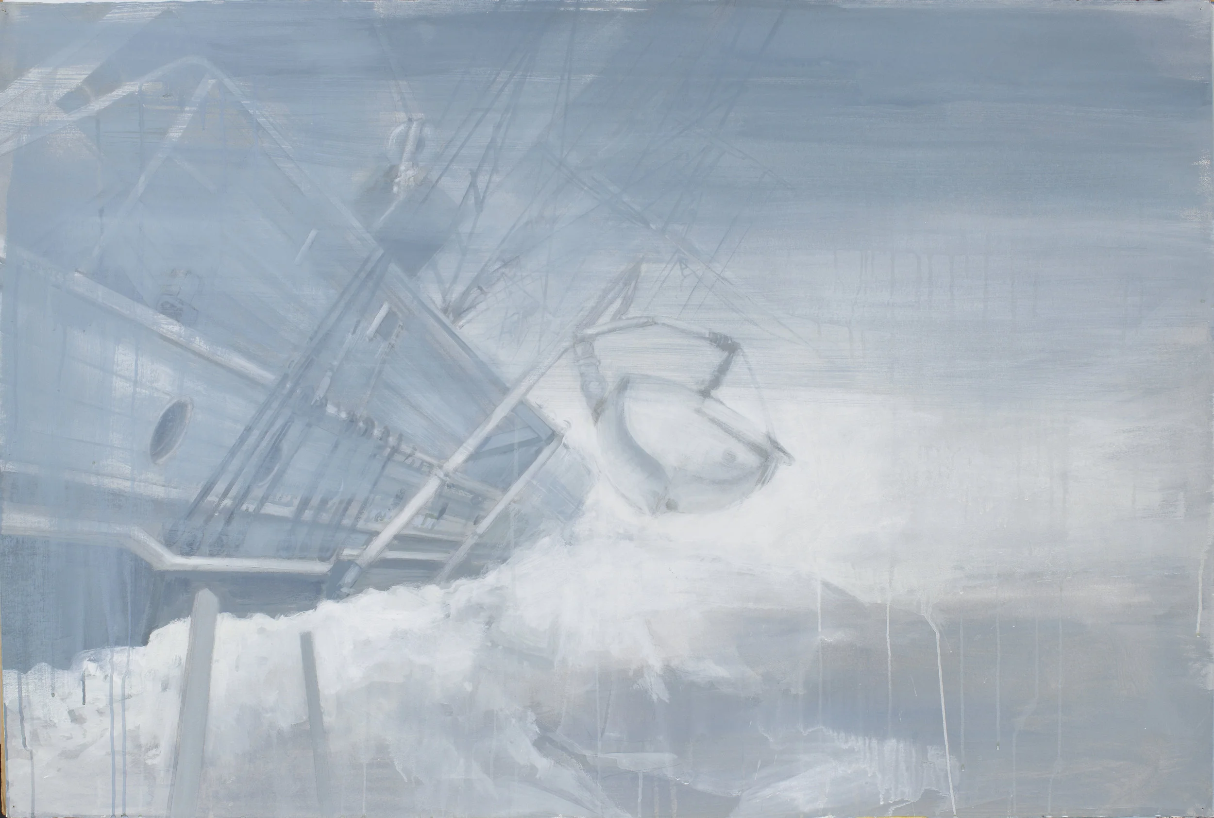 Beset, 2012, acrylic on paper, 40” x 60”