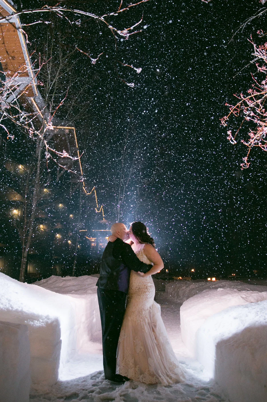 Rustic, winter wedding at Shore Lodge in McCall, ID