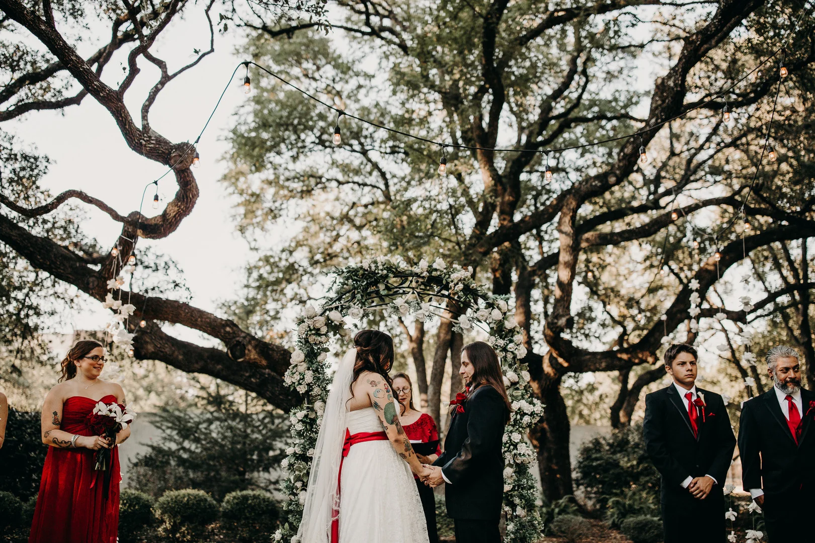 Outdoor, estate wedding at The Gardens at West Green in San Antonio, TX