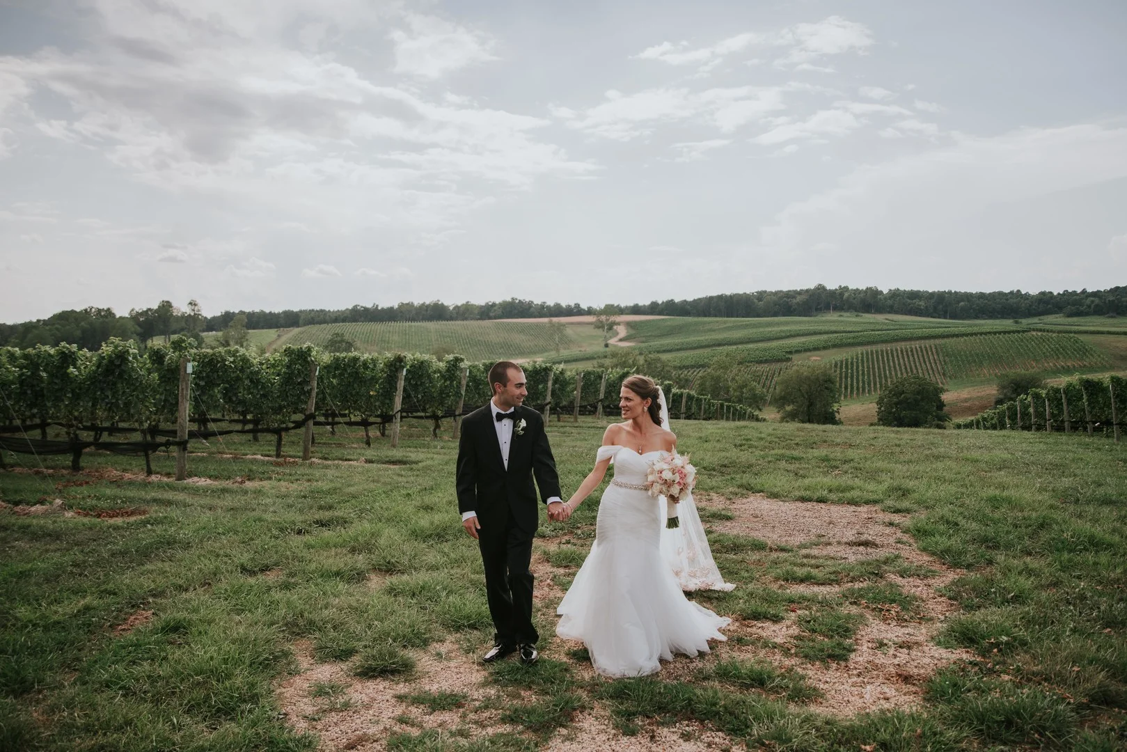 Romantic, winery wedding at Stone Tower Winery in Leesburg, VA