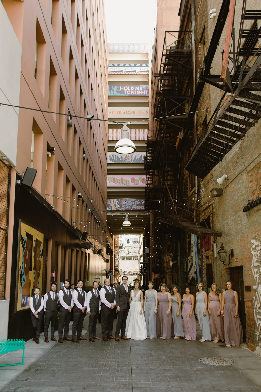 Urban, minimalist wedding at The Rattlesnake Club in Detroit, MI