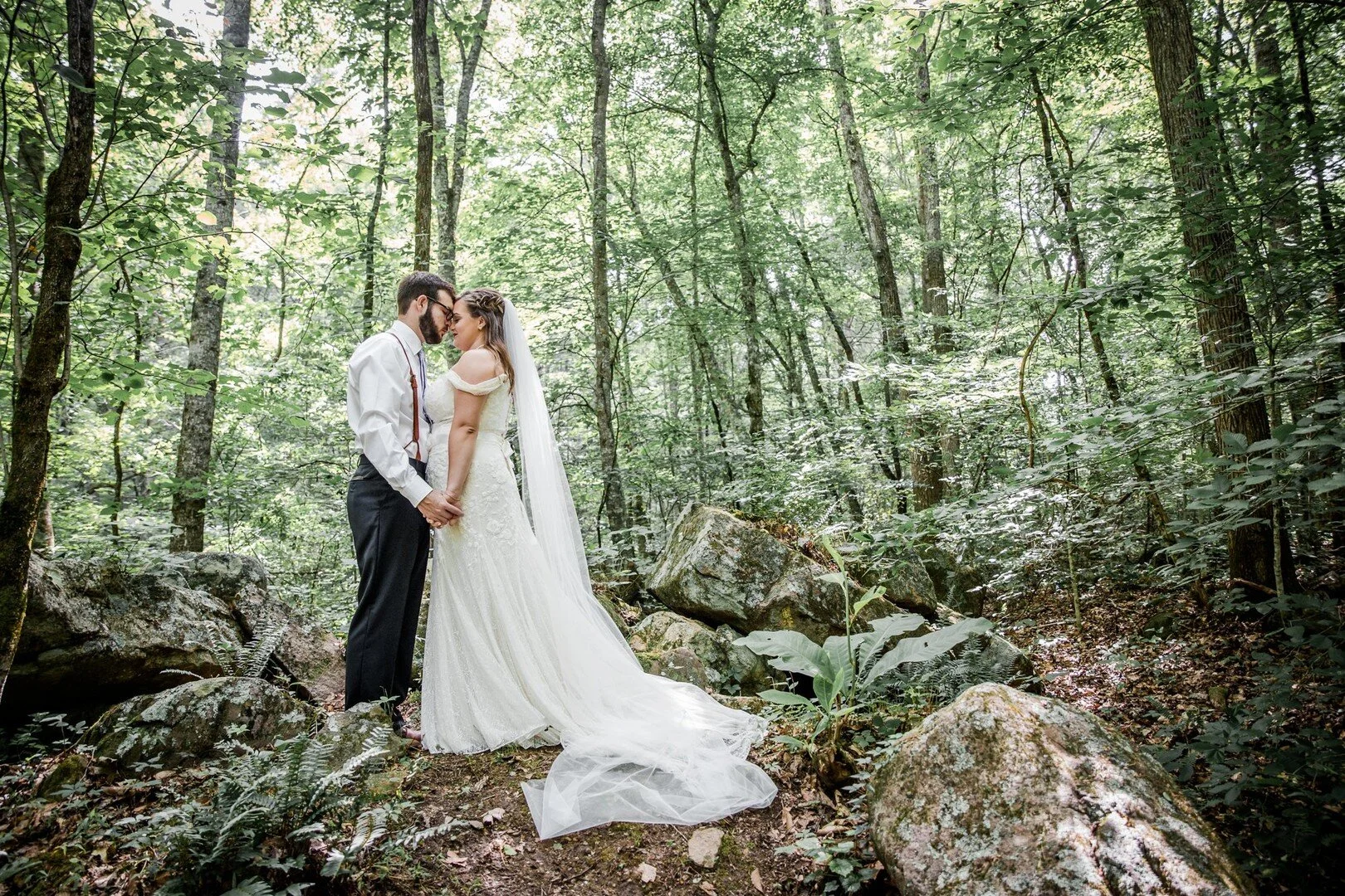 Romantic, forest wedding at Chapel in the Hollow in Seymour, TN