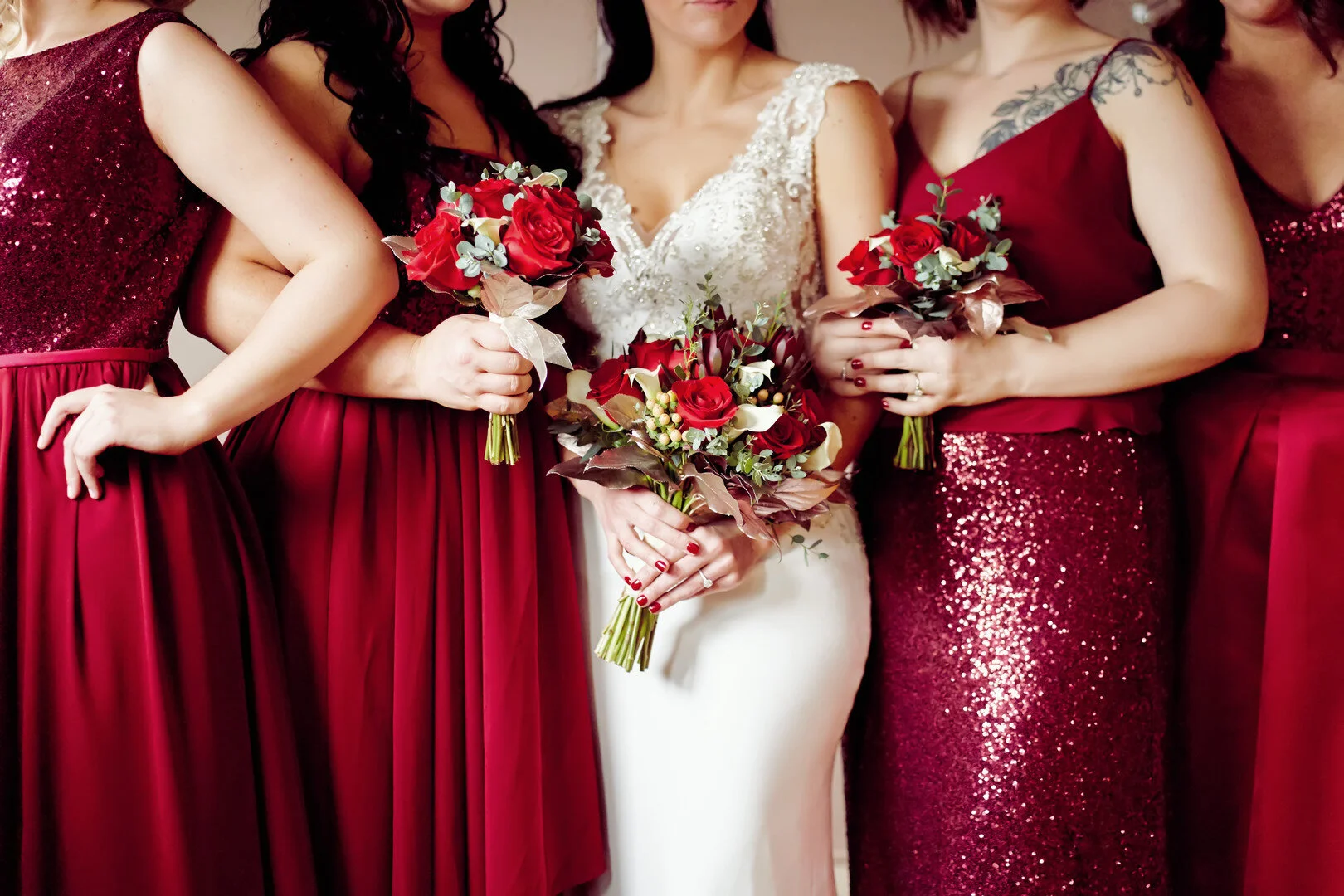 Romantic, snowy wedding at The Heritage Room in Olympia, WA