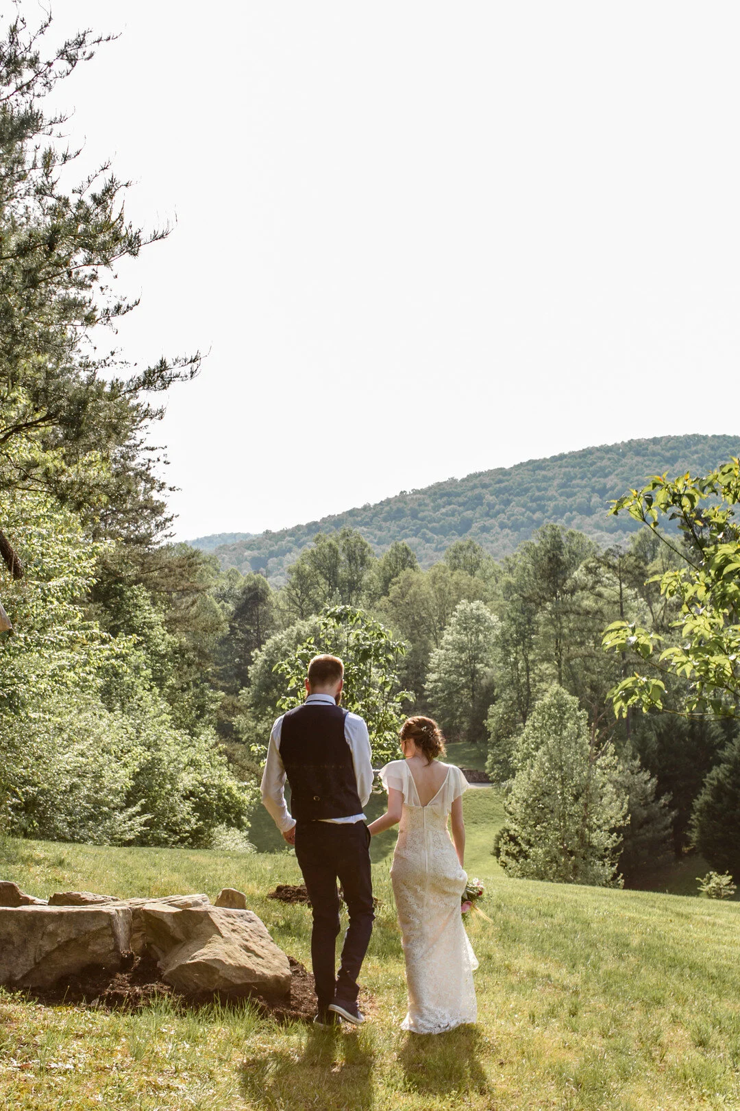 Rustic, forest wedding at Sampson's Hollow in Walland, TN