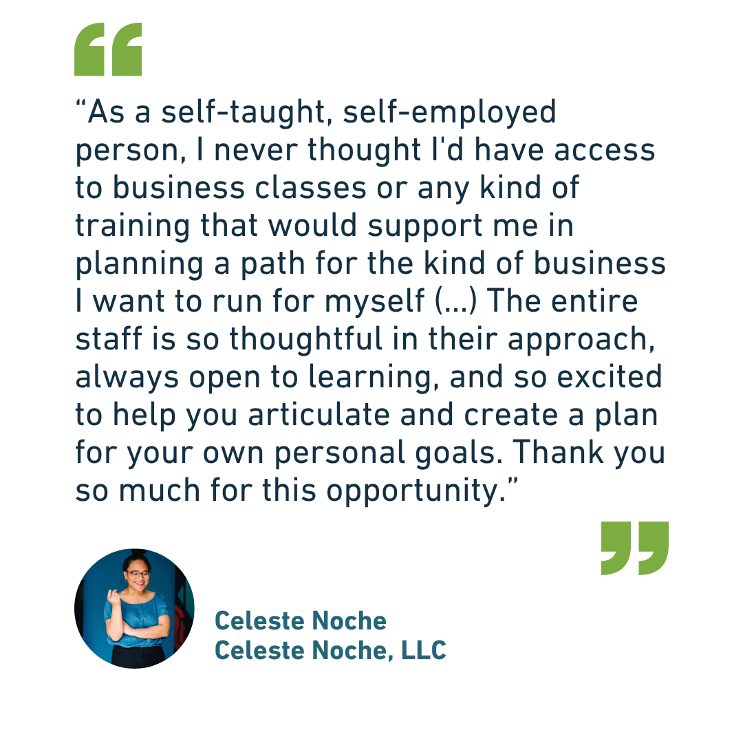 Educational infographic with a green header and a photo of a woman smiling and crossing her arms at the bottom left corner.