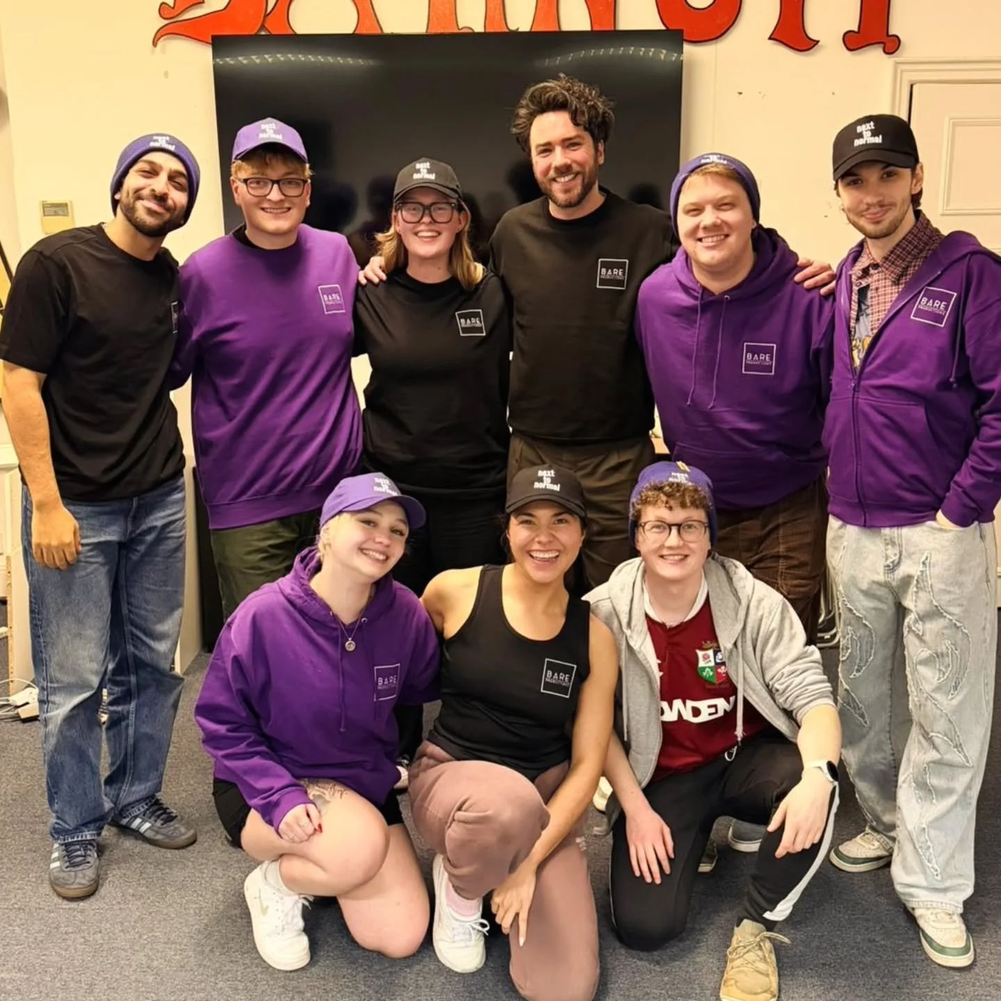 MERCH MOMENT 💜 

Just a few of our Next to Normal cast, sharing some smiles in their show merch!

It&rsquo;s so special watching this project come together, and we couldn&rsquo;t resist capturing this moment.

Do you have a fave piece? Send them som