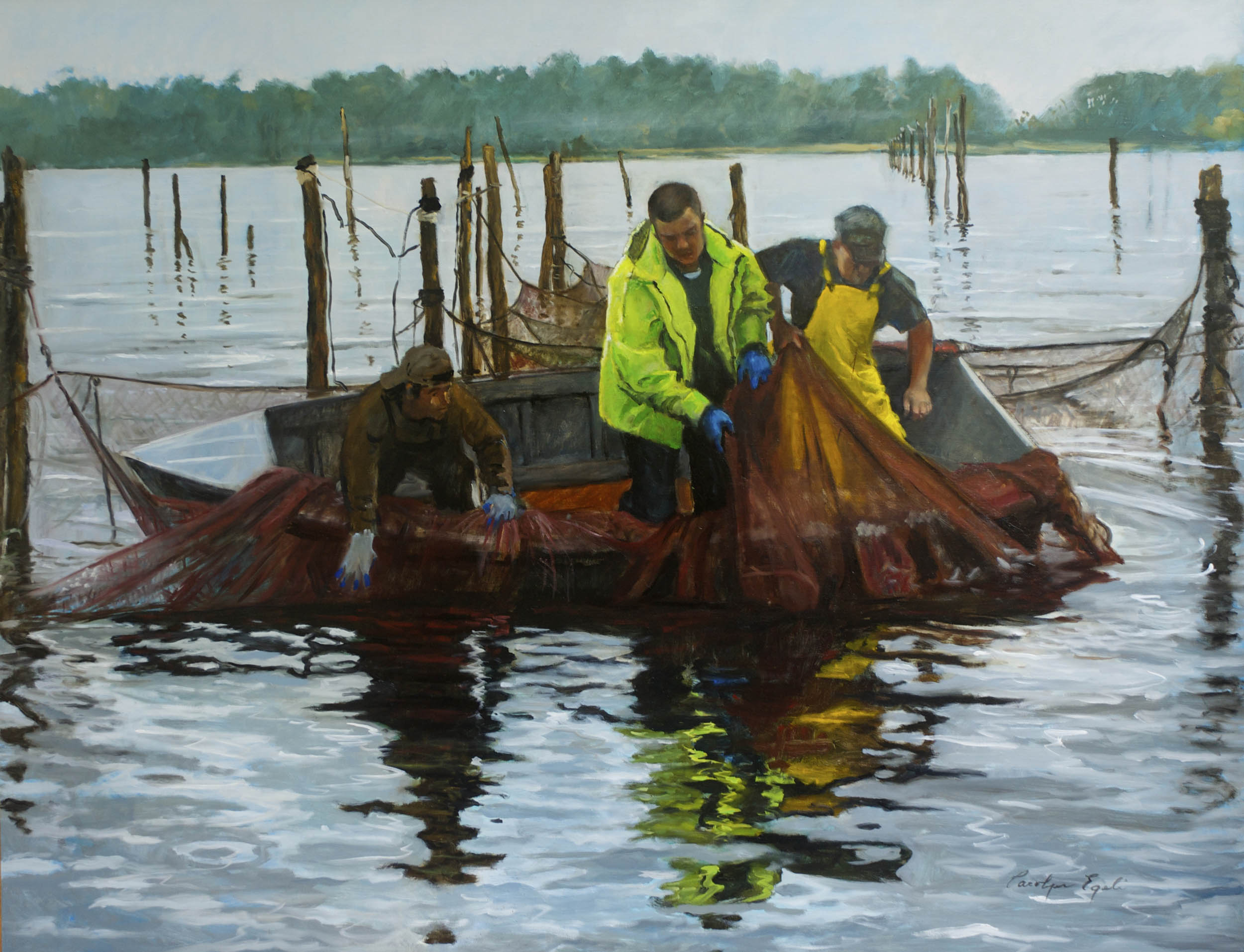 Early Morning Haul with Lance Lumpkin, 42” x 55”, Sold