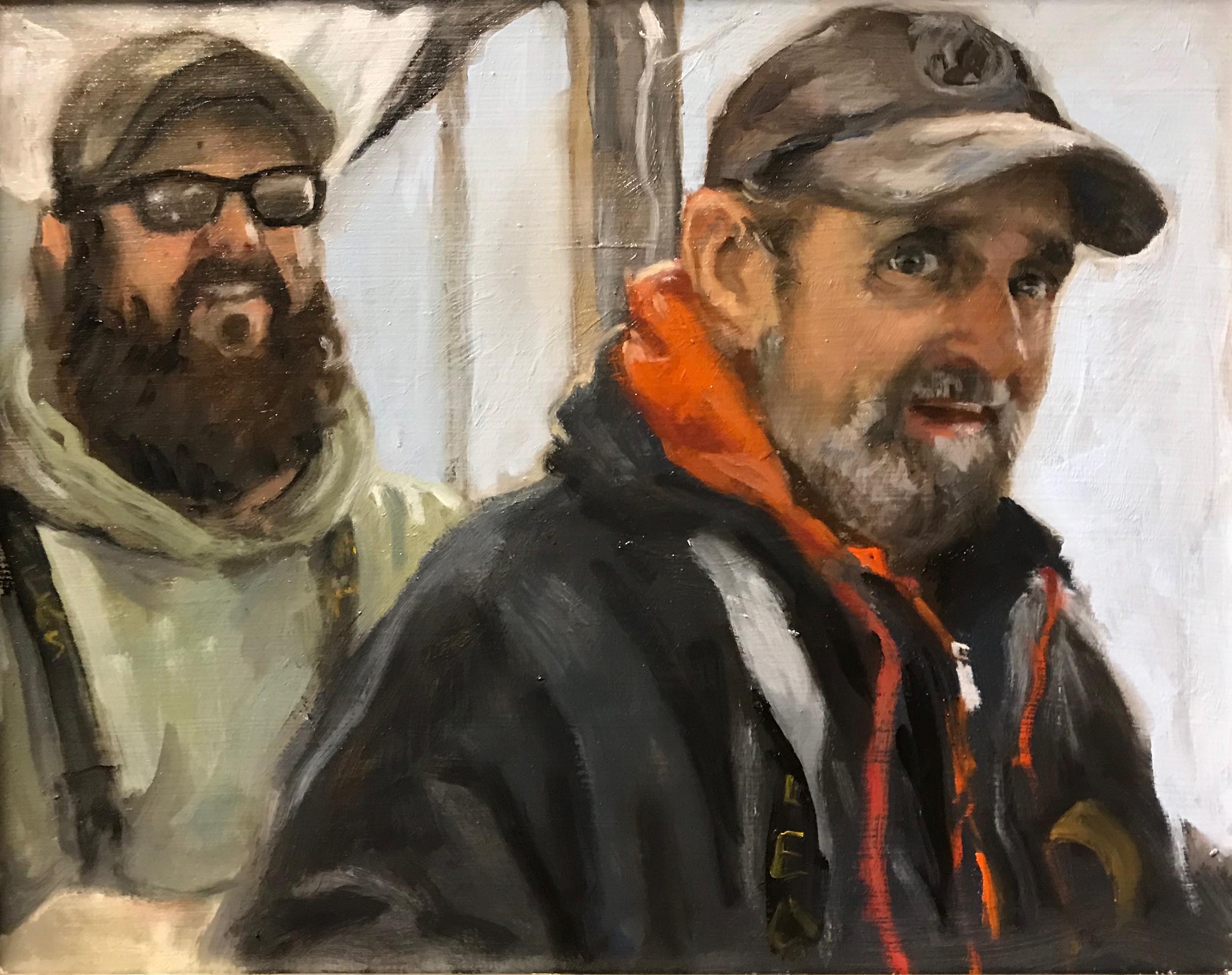The Watermen, 12" x 16". Commission.