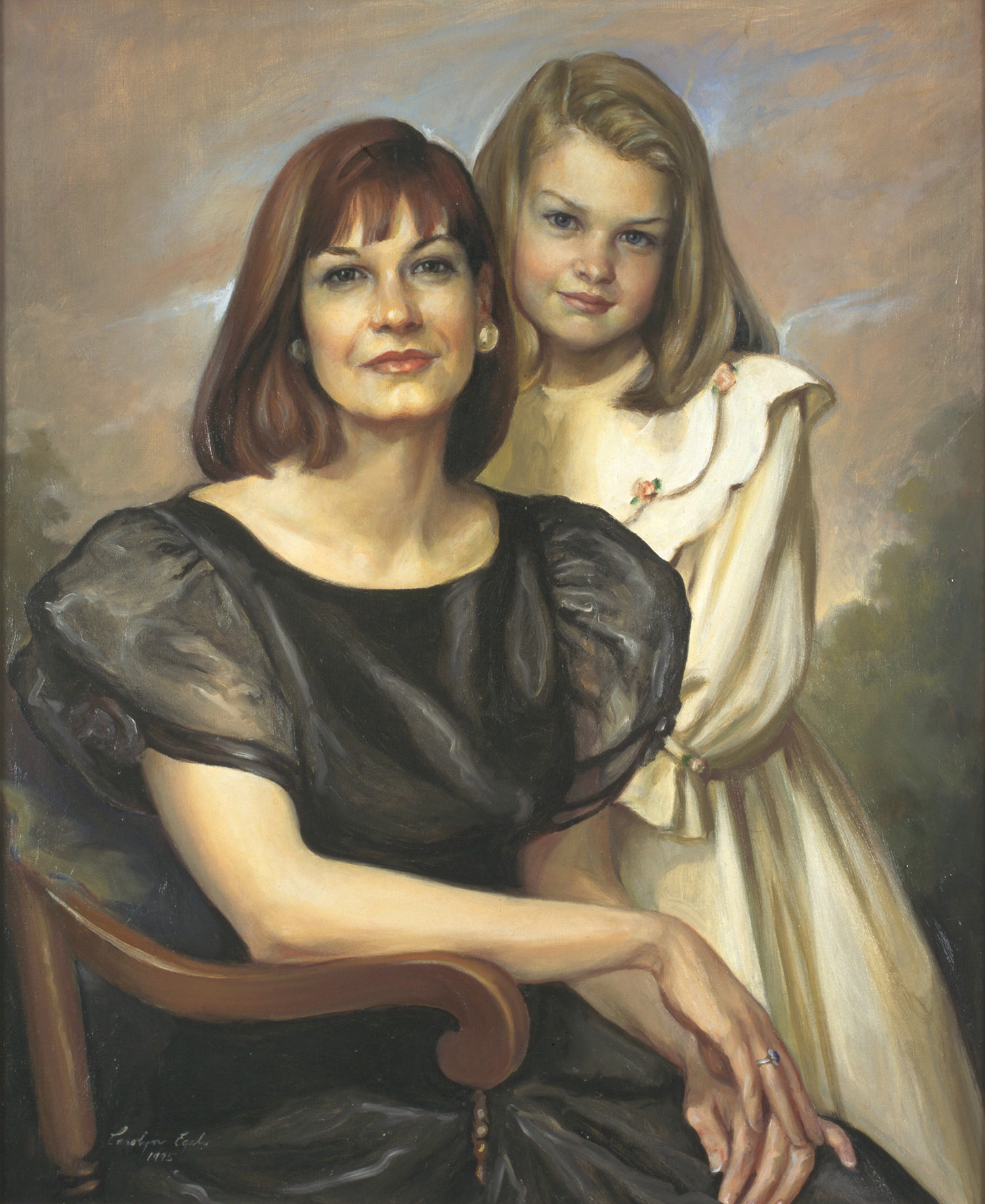 Andrea Rousseaux and Amalie, 32" x 38". Commission.
