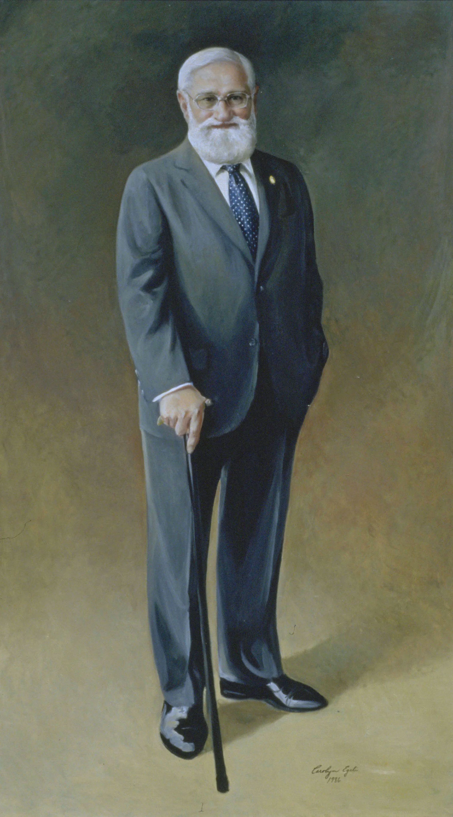 Dr Albert Sabin, Developer of Oral Polio Vaccine. 36" x 72". Commission.