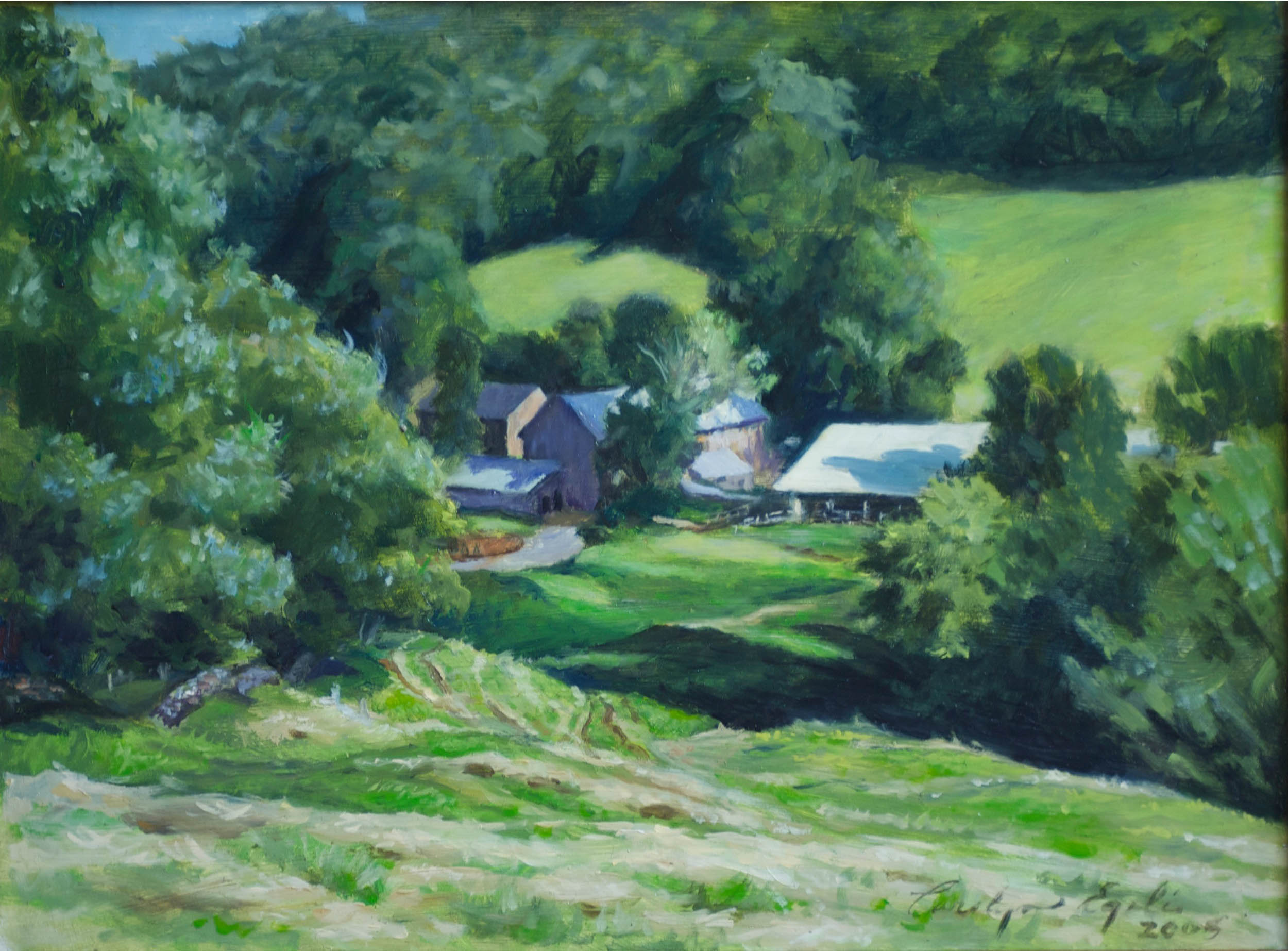 The Richardson Farm Looking Out Over. 12” x 16”