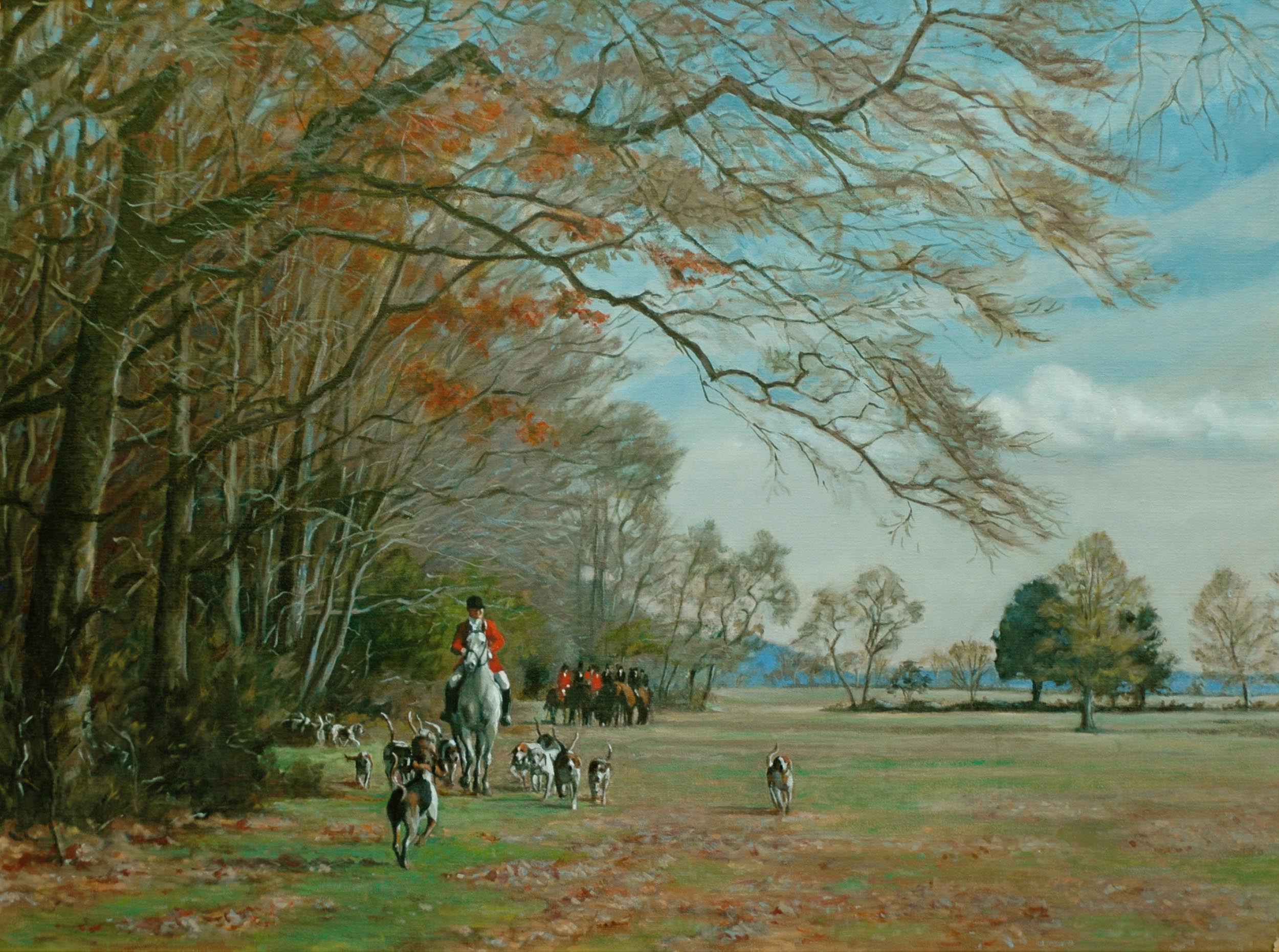 The Fox Hunt Near Mt Victoria, 24” x 30”, Sold